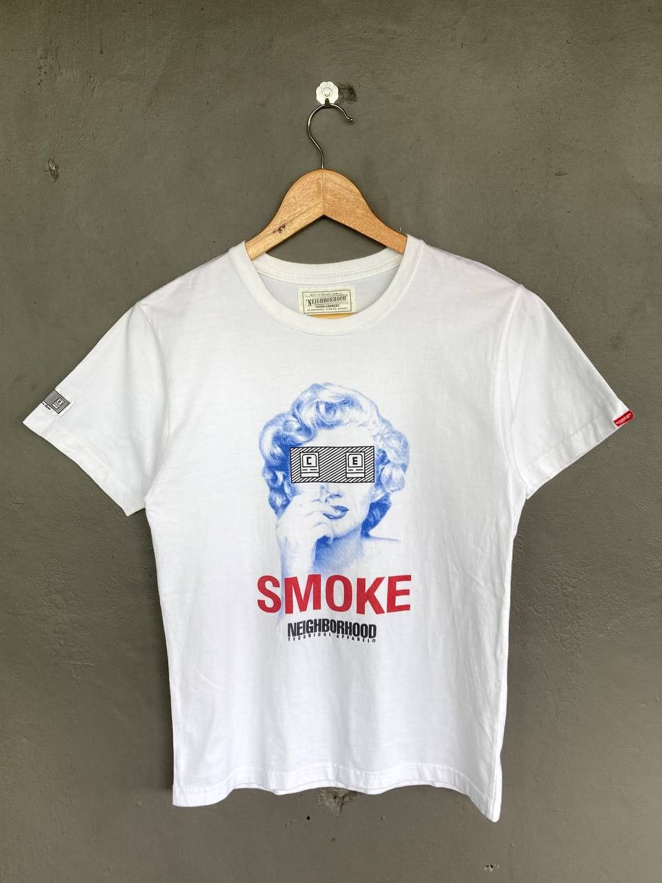 image of Cav Empt Monroe Smoke Tee (2009) in White, Men's (Size Small)