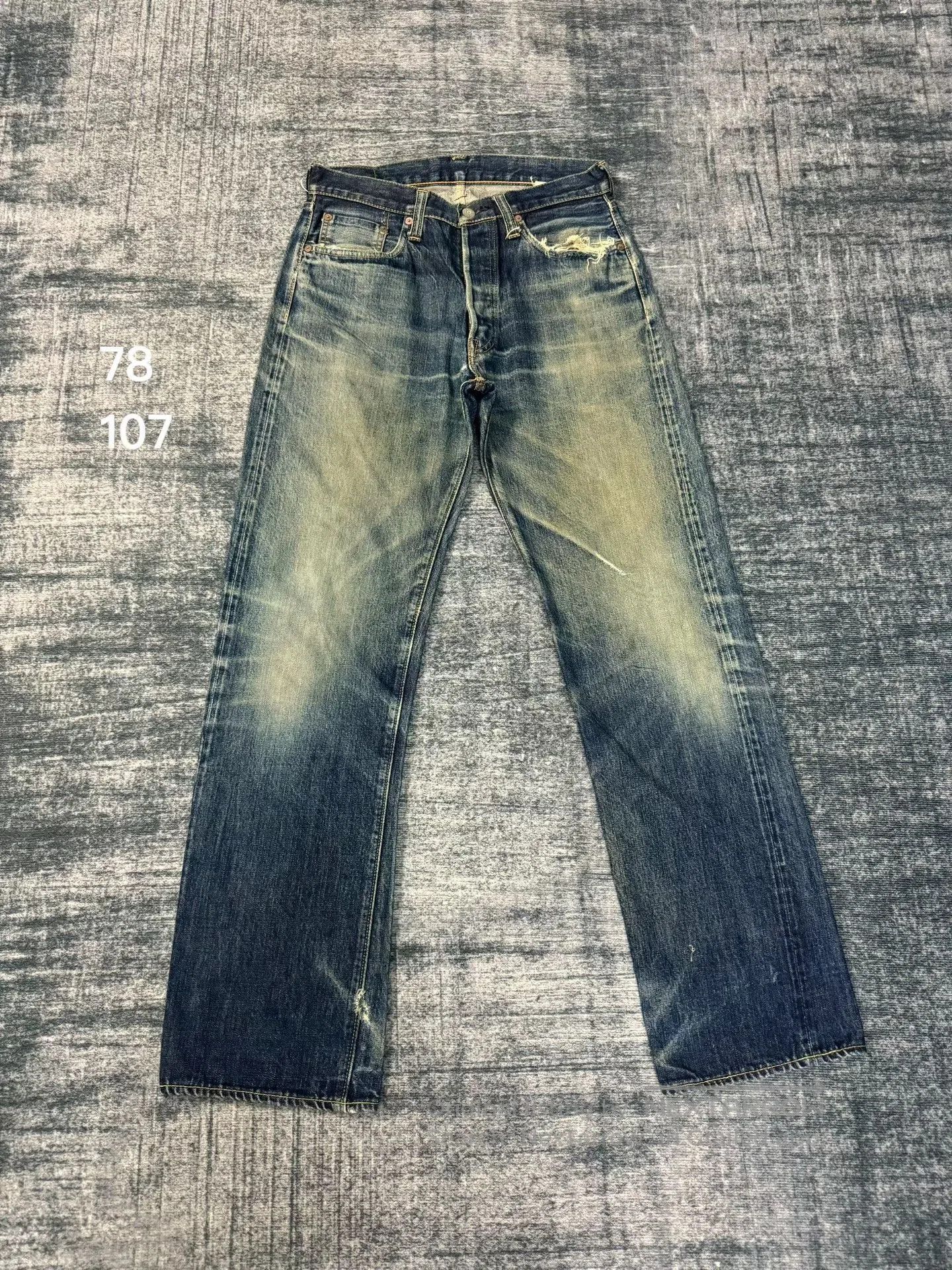 Sugar Cane Vintage Sugar Cane Japan Washed Blue Jeans. Size US 28 / EU 44 - 1 Thumbnail