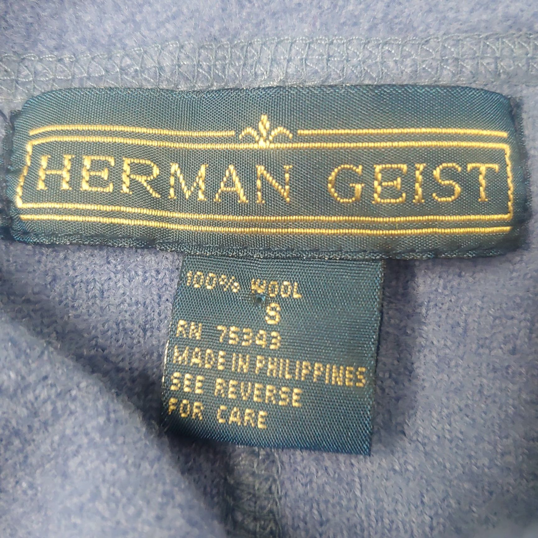 Vintage VINTAGE Herman Geist Sweater Cardigan Women Small Wool Open Front Blue 100% Wool Classic Lagenlook Fall Winter Spring Mens? Size S / US 4 / IT 40 - 7 Thumbnail