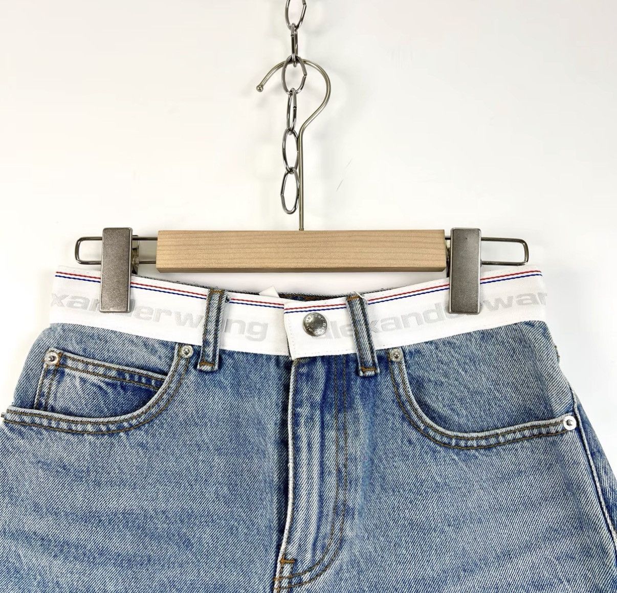 Alexander Wang Alexander Wang Waist Straight Denim Shorts K12 Size 24" / US 00 / IT 34 - 3 Thumbnail