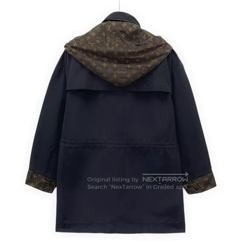 Louis Vuitton Louis Vuitton Black logo presbyopic patchwork cotton hoode Size XXS / US 00 / IT 34 - 2 Thumbnail
