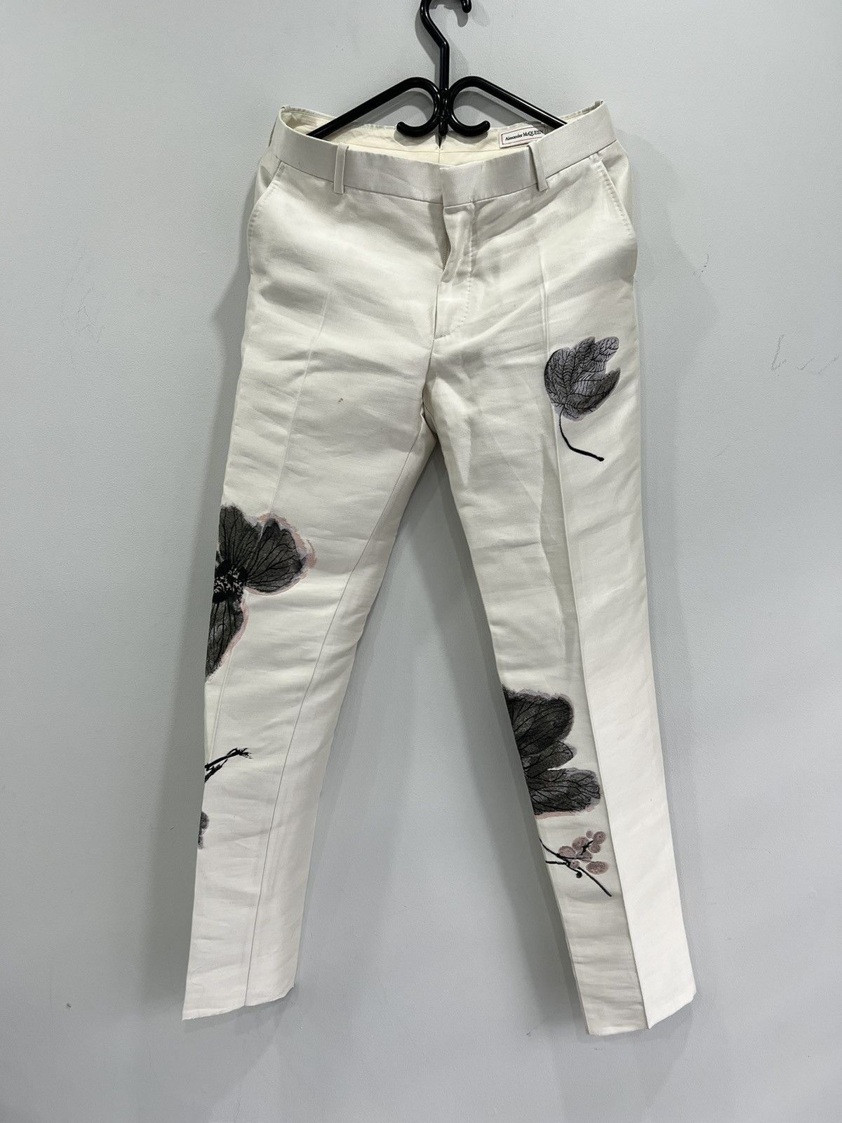 Alexander McQueen ALEXANDER MCQUEEN CAMO INK FLORAL JACQUARD TROUSERS PANTS Size US 32 / EU 48 - 1 Thumbnail