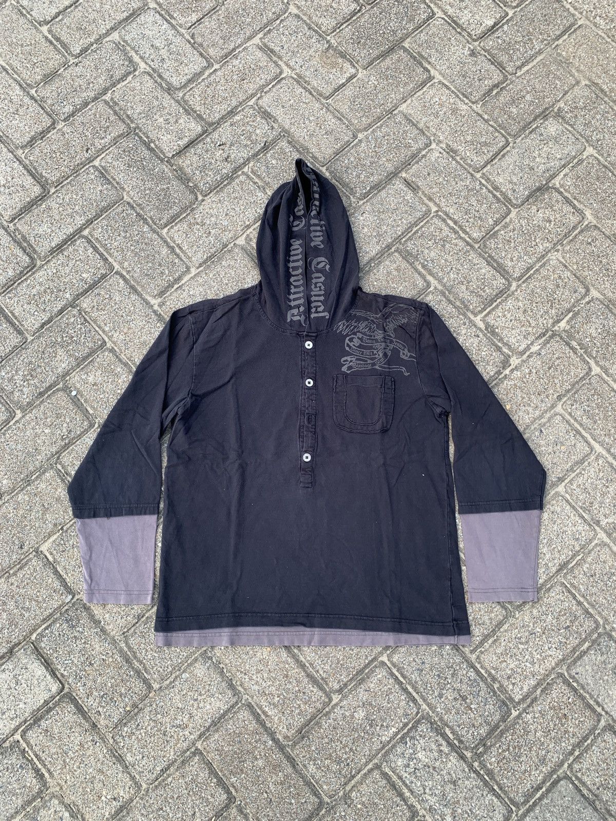 Japanese Brand Y2k Double Layer Bang Bang Ifsix Lgb Stlye Longsleeve Size US L / EU 52-54 / 3 - 3 Thumbnail