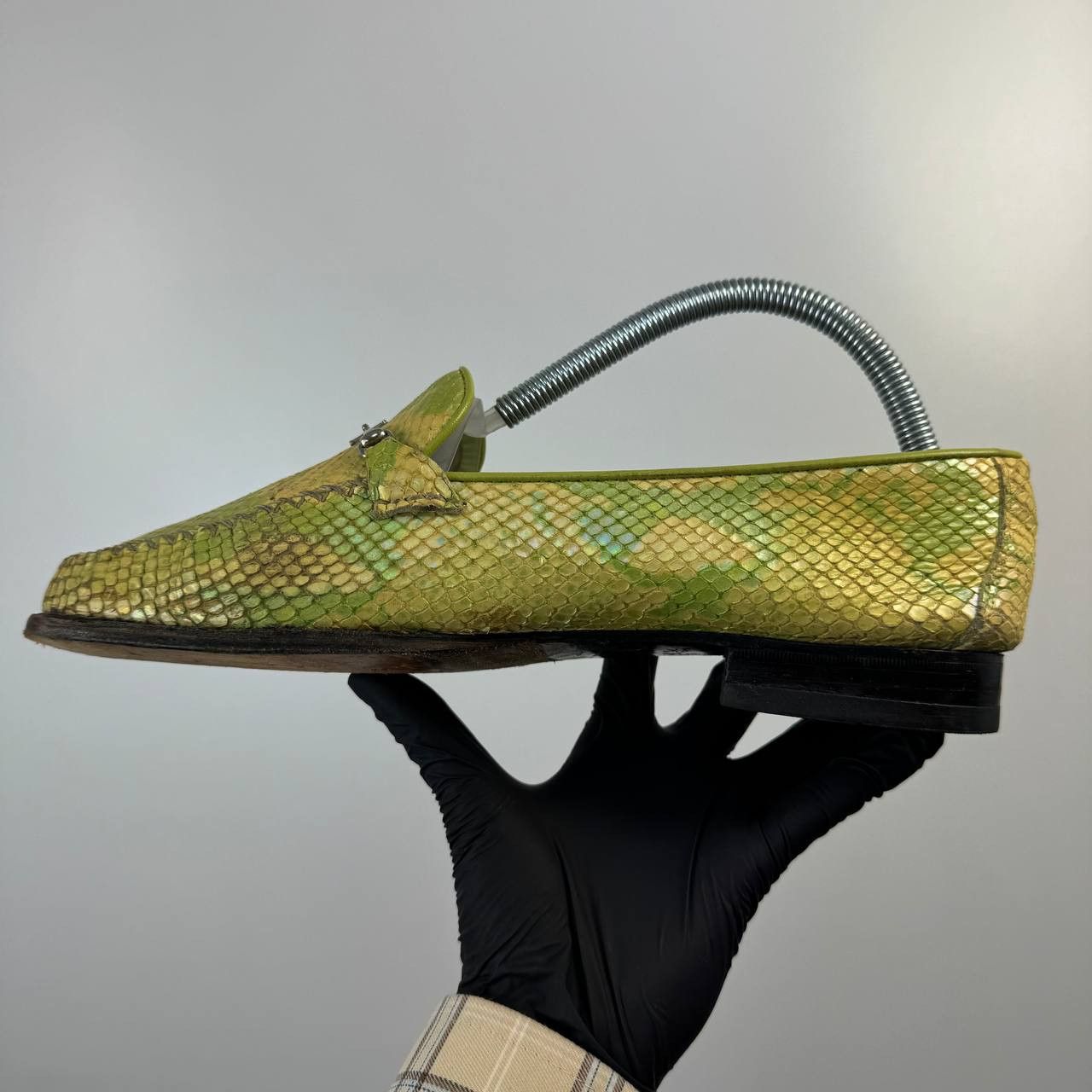 Escada Escada Python Leather Loafers Green Iridescent Women US 9 Size US 9.5 / IT 39.5 - 10 Thumbnail