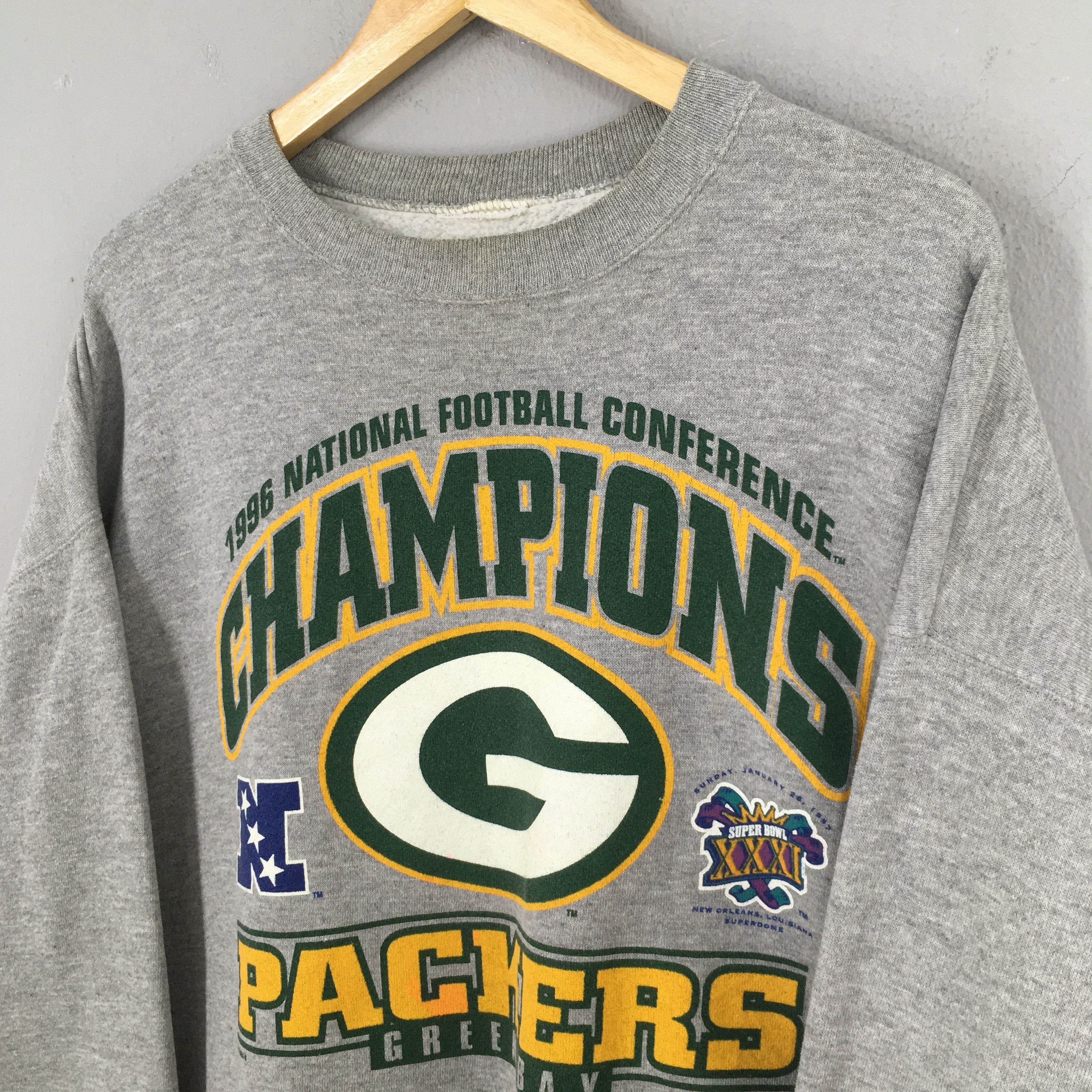 NFL × Vintage Vintage Green Bay Packers Football NFL Sweatshirt 2XLarge Size US XXL / EU 58 / 5 - 3 Thumbnail