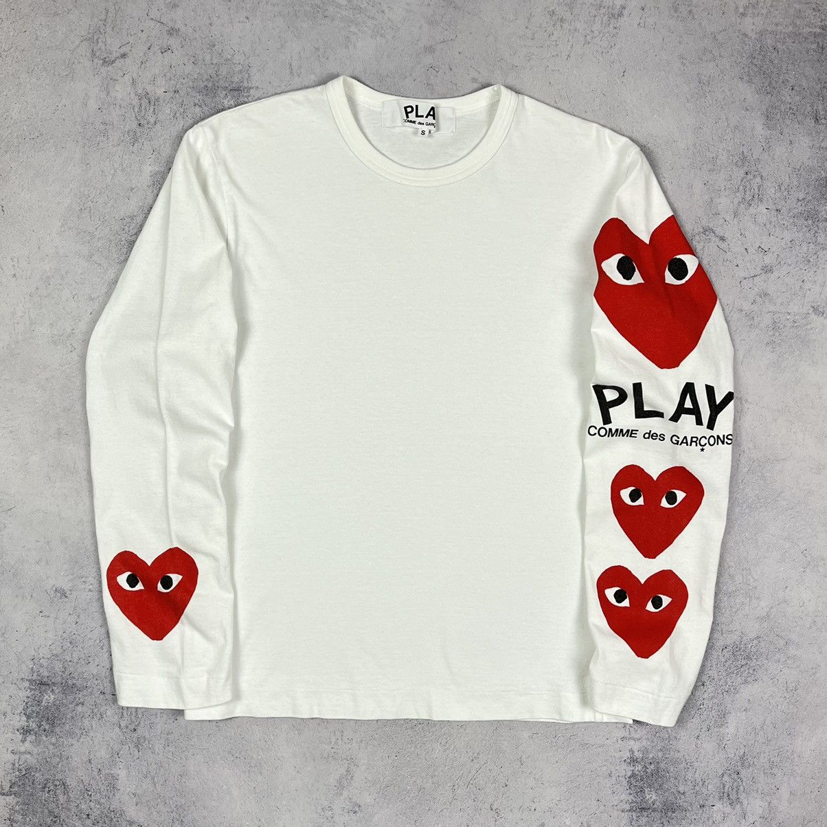 Comme des Garcons Comme Des Garcons Heart Big Logo Y2K Long Sleeve Shirt Size US XS / EU 42 / 0 - 2 Thumbnail