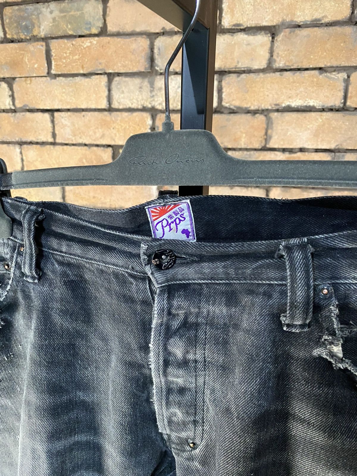 Prps $476 OG PRPS JAPAN BLACK GREY WASH JEANS DENIM RELAX FIT Size US 36 / EU 52 - 4 Thumbnail