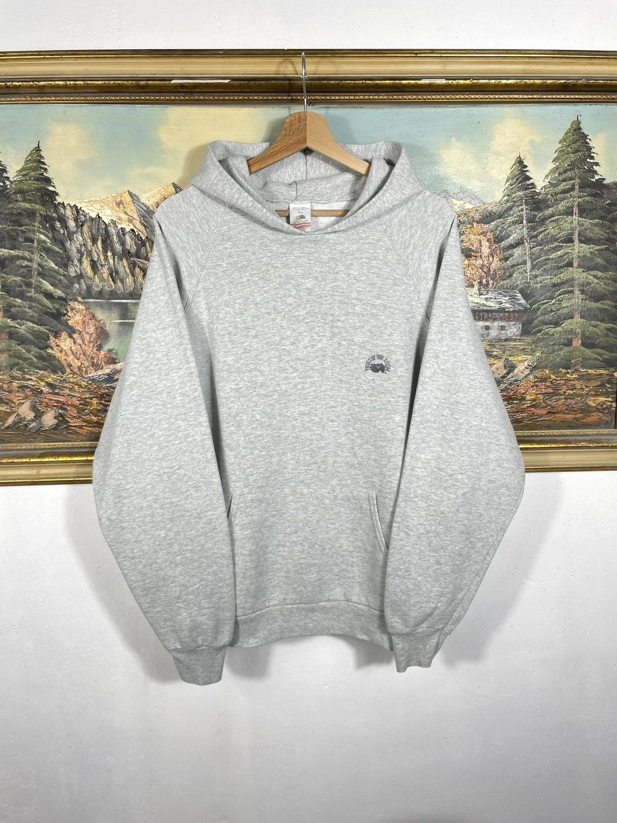Fruit Of The Loom × Vintage vintage y2k blank oversize baggy hoodie sweatshirt basic y2k Size US L / EU 52-54 / 3 - 1 Thumbnail