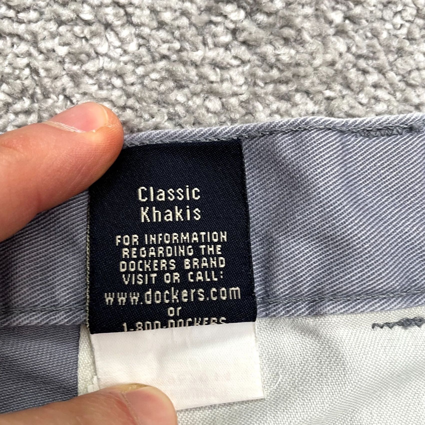 Dockers DOCKERS Pants Khaki Blue Classic Straight Leg Men 31 32in Waist? Inseam 32in Cotton Button Zip Casual Workwear Sets 90s Theme? Vintage No Size US 31 - 6 Thumbnail