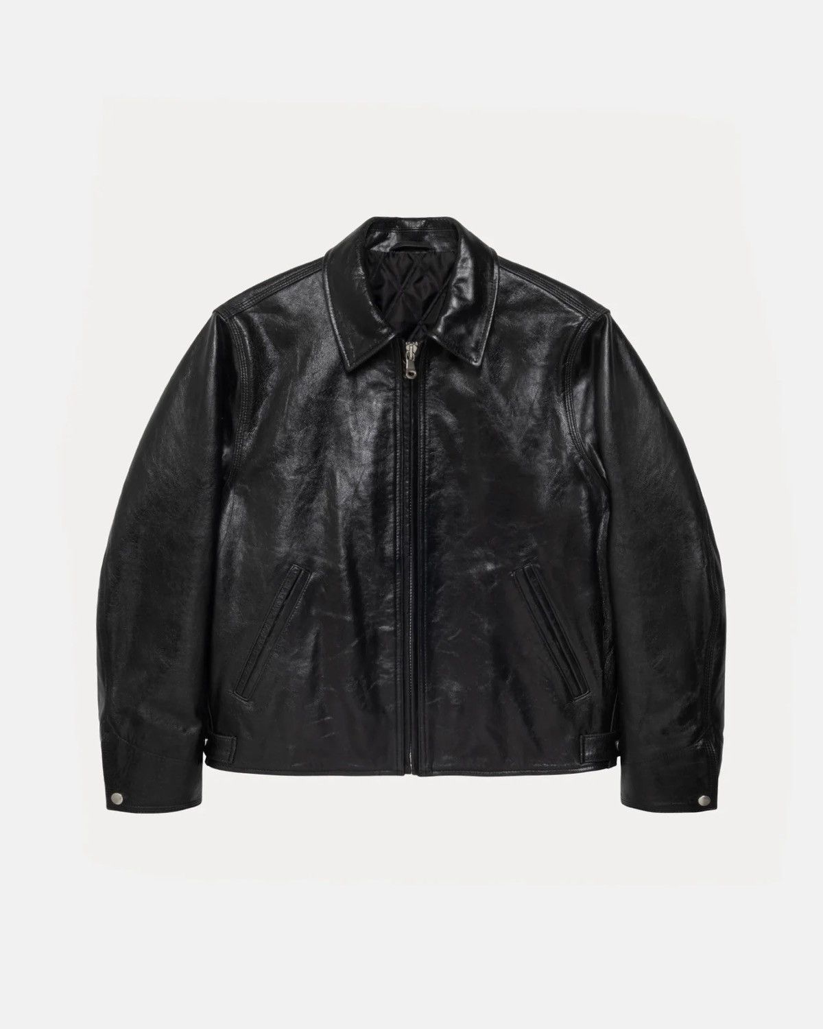 Stussy leather ネクタイ Stussy Leather Tie Unisex Slim 100% Leather Debossed Logo