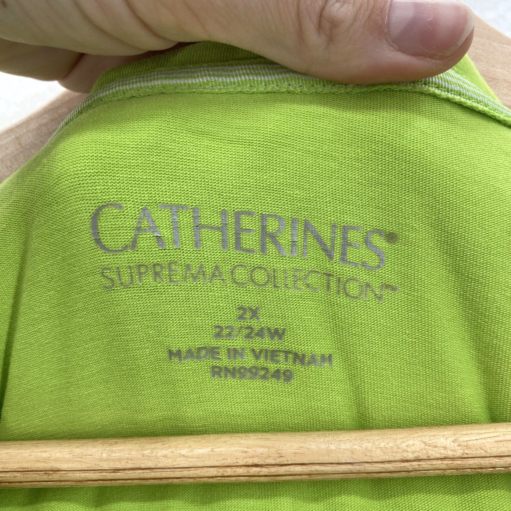 Vintage VINTAGE Catherines Suprema Collection Shirt Womens 2X 22/24W Green Polo Top Plus Size Size XXL / US 16-18 / IT 52-54 - 4 Thumbnail