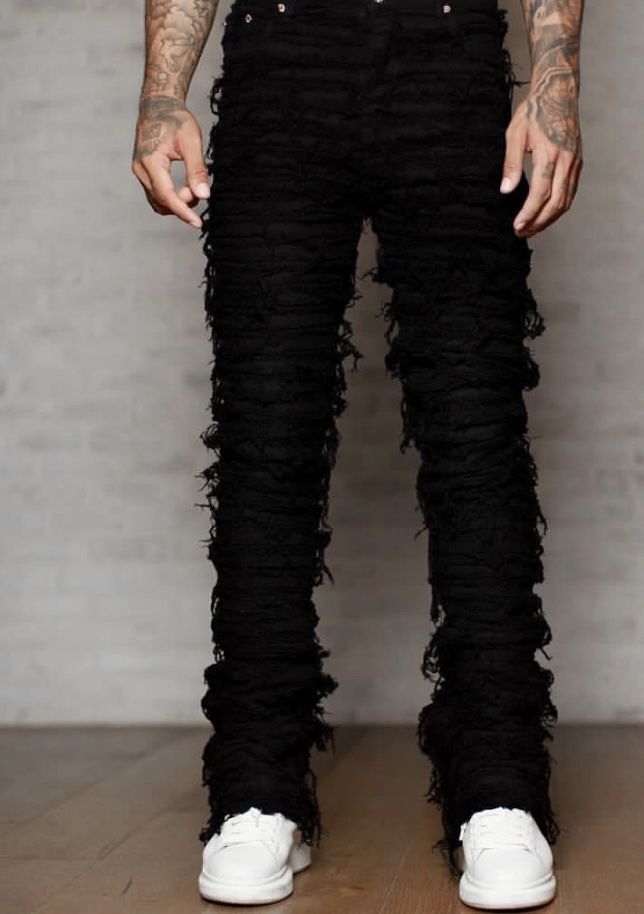 GUAPI Rare 1/100 Spiderweb Distressed Stacked Denim Size US 32 / EU 48 - 2 Thumbnail