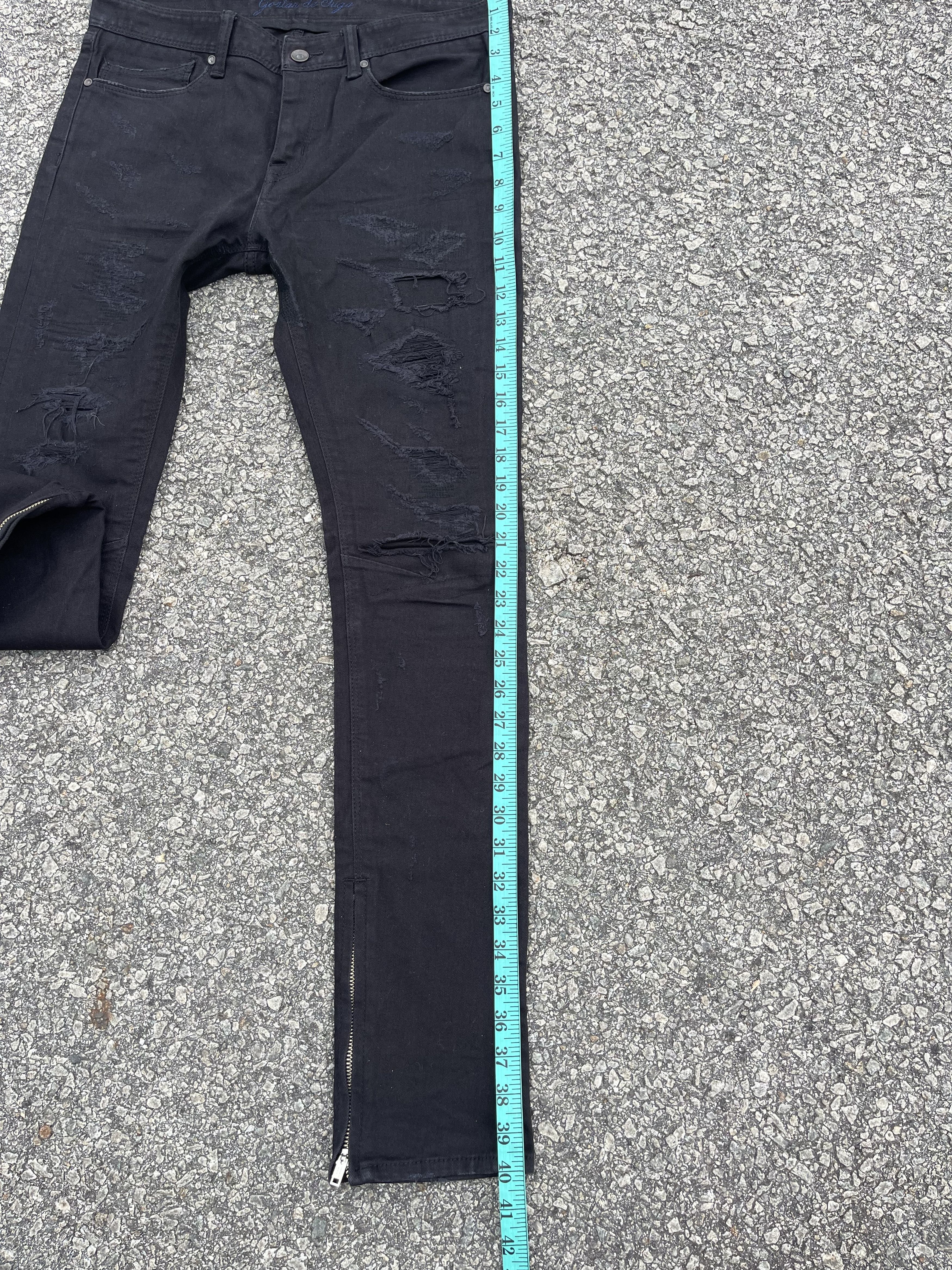 GOSTAR DE FUGA Gostar De Fuga Ripped Black Denim Skinny Outfits Size US 30 / EU 46 - 11 Thumbnail
