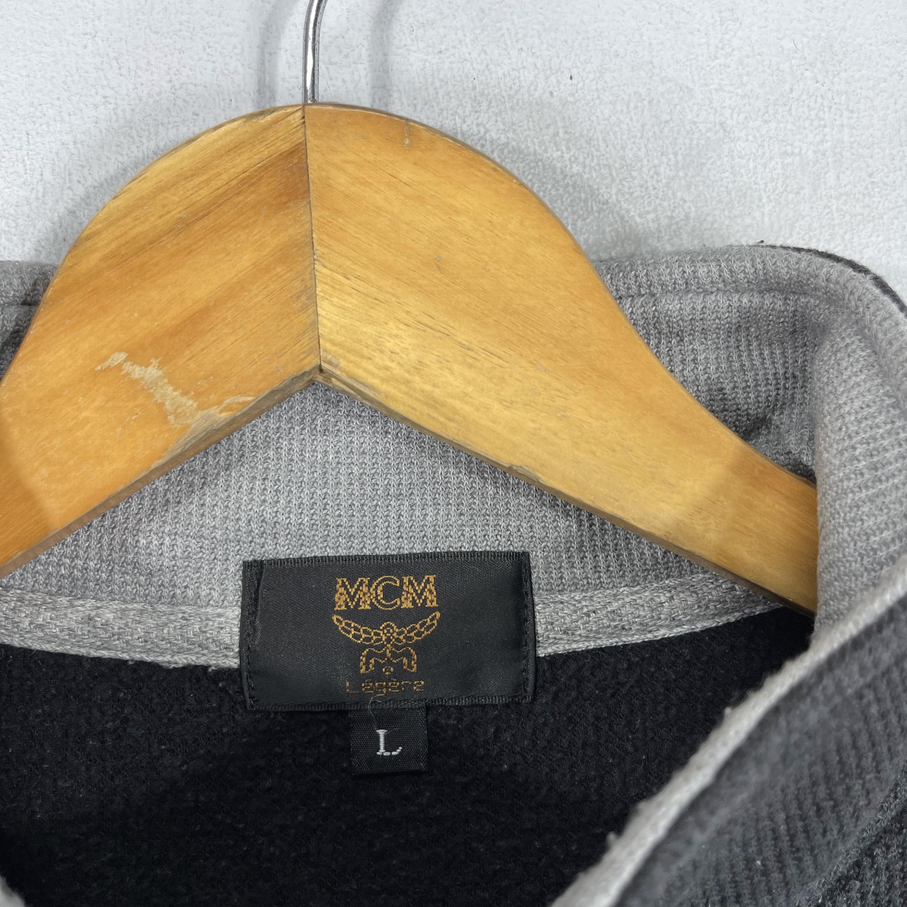 Designer × MCM × Vintage Vintage 1990s MCM Legere Half Zipper Sweater Size US L / EU 52-54 / 3 - 6 Thumbnail