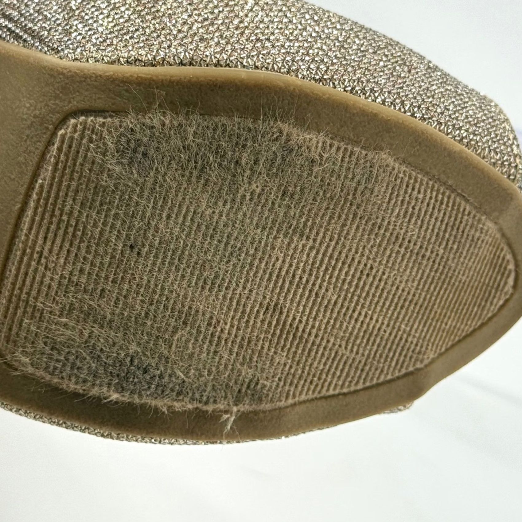 Vintage SHI By Journeys Gold Glitter Peep Toe Platform Pump Stiletto Heel Formal Y2K Prom Wedding Women 6.5 US 6.5 UK 39.5 EU Size US 7 / IT 37 - 7 Thumbnail