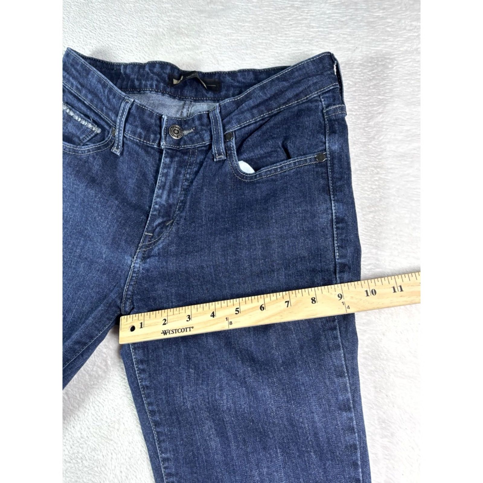 Levi's Levi'S Jeans Womens 8 Blue Women Size 29x30 Mid Rise Skinny Dark Wash Denim Size 30" / US 8 / IT 44 - 6 Thumbnail