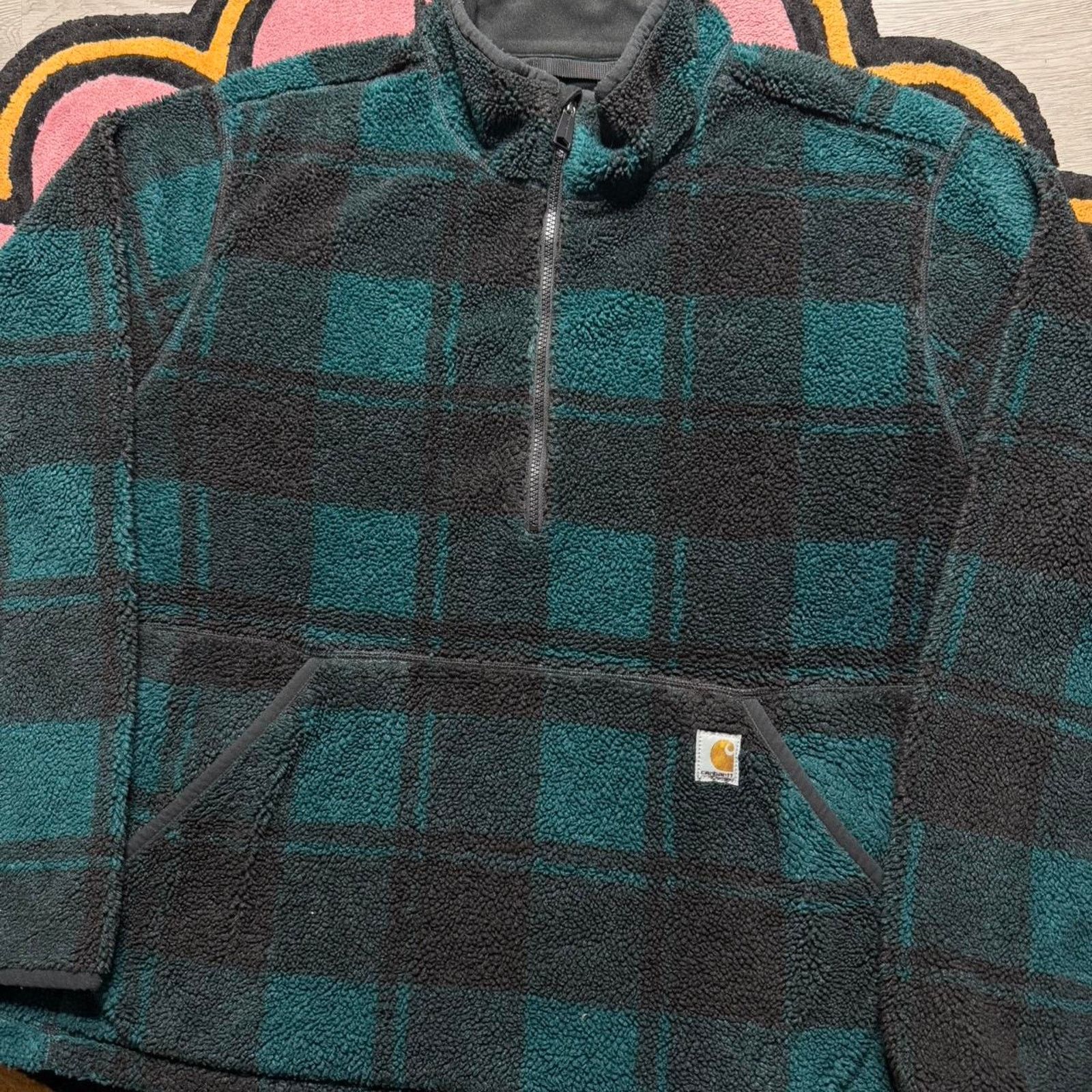 Carhartt Carhartt Loose Fit Plaid Pullover Fleece Sweatshirt Jacket Size US XXL / EU 58 / 5 - 2 Thumbnail