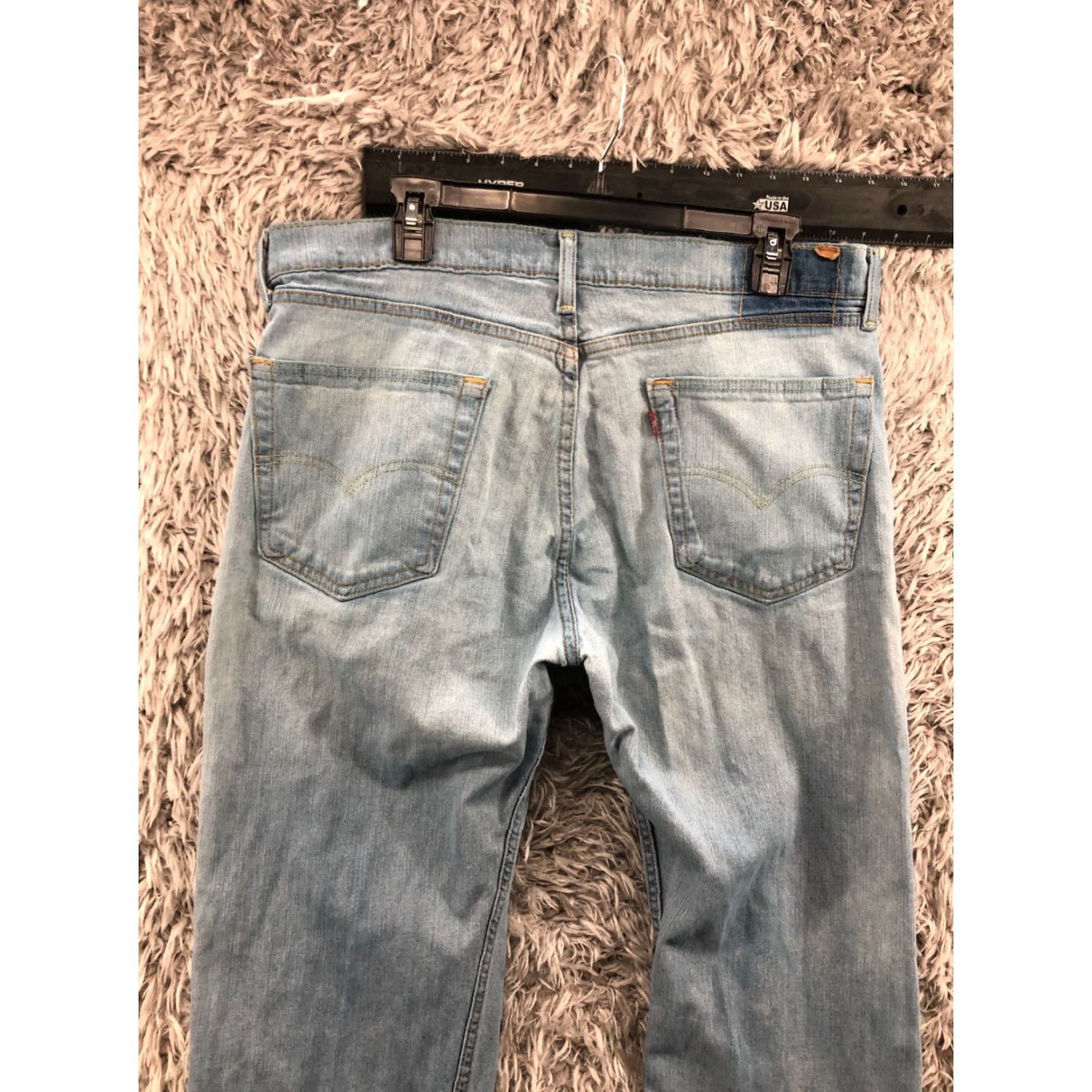 Levi's Levi's 505 Jeans Size 36x34 Regular Straight Belt Loops Blue Denim Men’s 5-Pocket Mid Rise Size US 36 / EU 52 - 7 Thumbnail