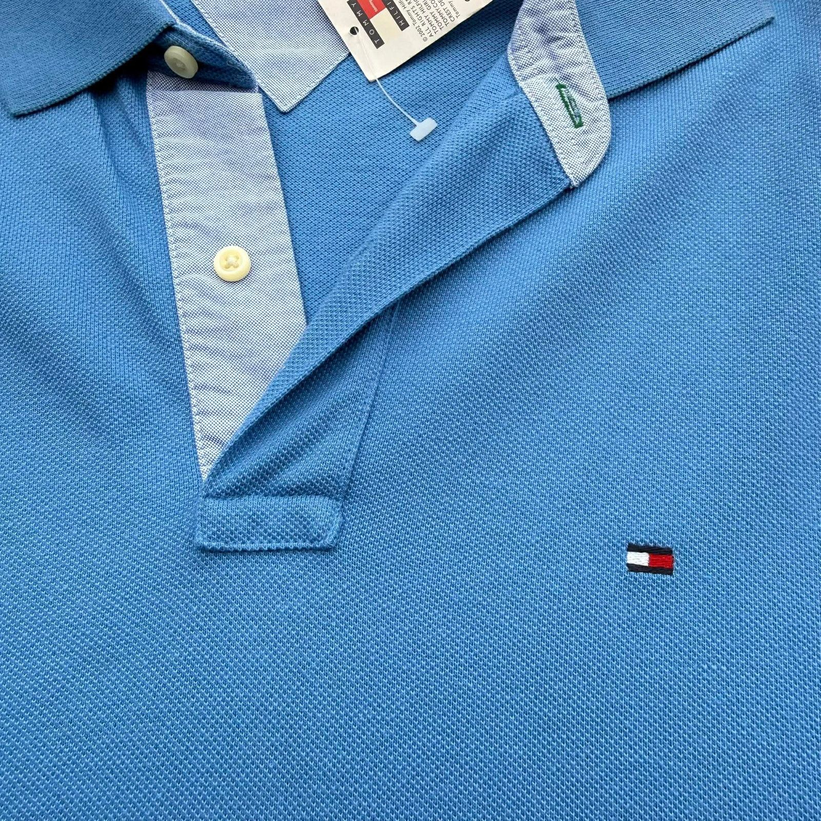 Tommy Hilfiger NWT Tommy Hilfiger Long Sleeve Polo Shirt Light Blue Size US L / EU 52-54 / 3 - 9 Thumbnail