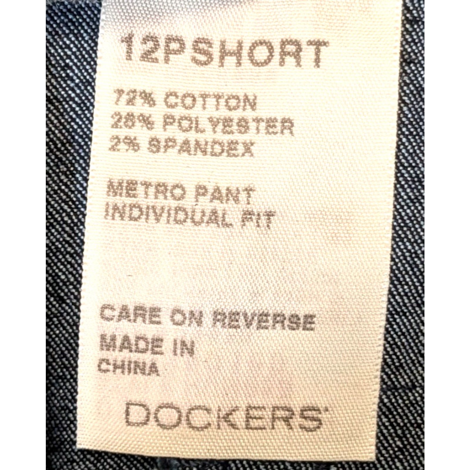 Dockers DOCKERS Jeans Petite Mid Rise Curvy Short 12P Womens Metro Blue Cotton Polyester Spandex Denim Pants Size 34" / US 12 / IT 48 - 6 Thumbnail