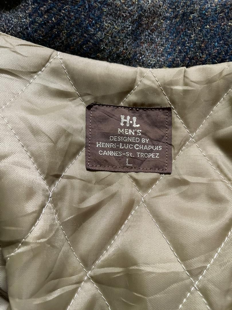 Vintage Vintage H-L Henri-Luc Chapuis Plaid Wool Bomber Jacket Size US L / EU 52-54 / 3 - 3 Thumbnail