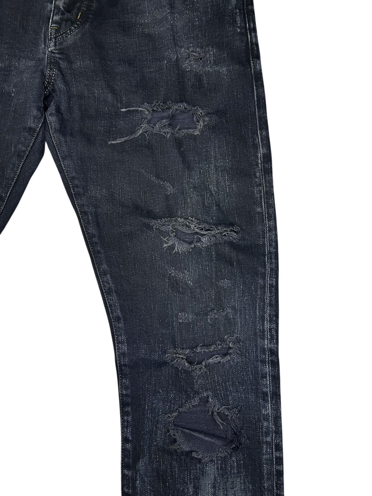 Saint Laurent Paris 2014 Mud Destroyed Denim Size US 32 / EU 48 - 15 Thumbnail