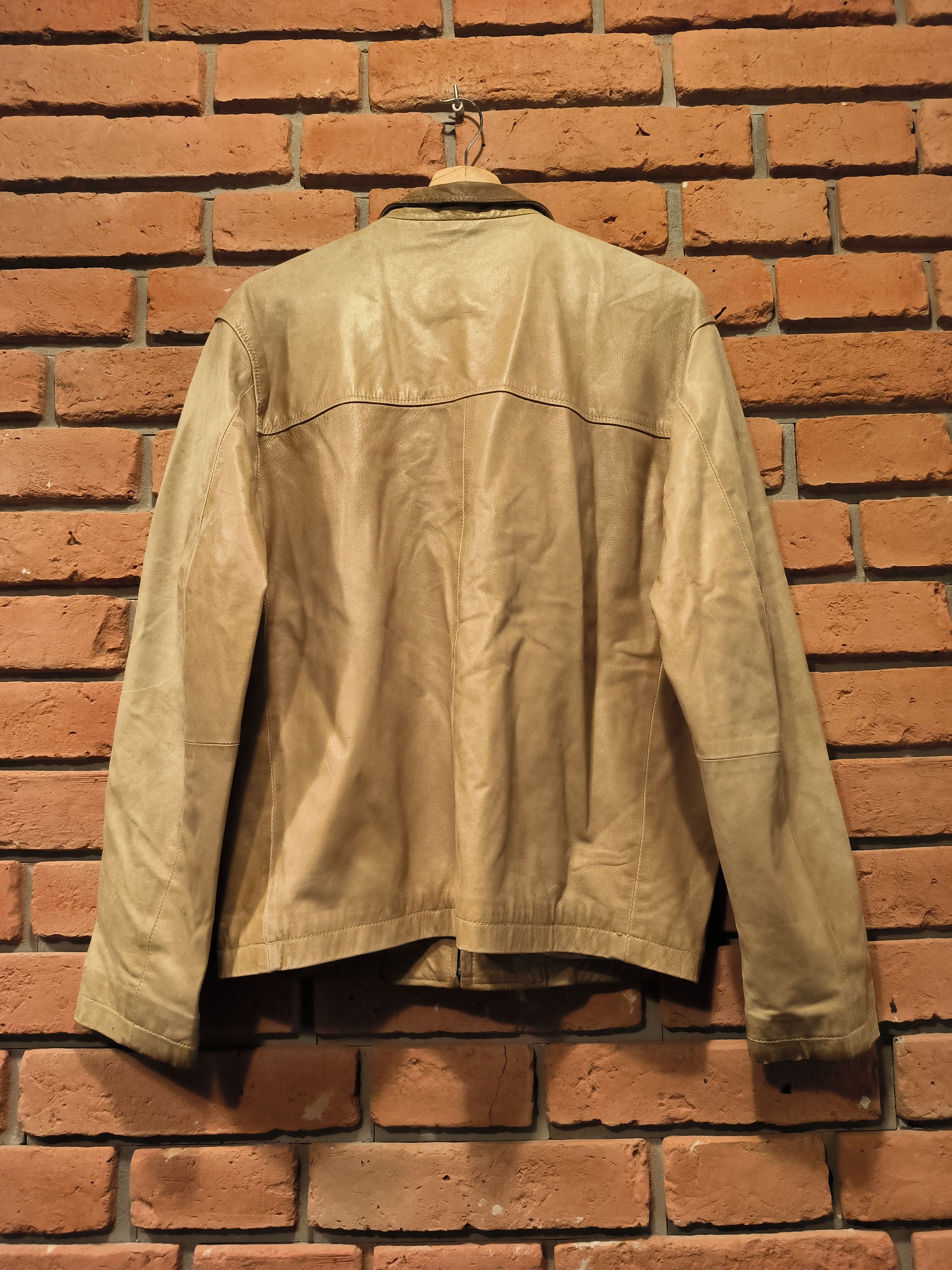Pal Zileri × Vintage Vintage Pal Zileri Sport Leather Jacket Beige Size US M / EU 48-50 / 2 - 4 Thumbnail