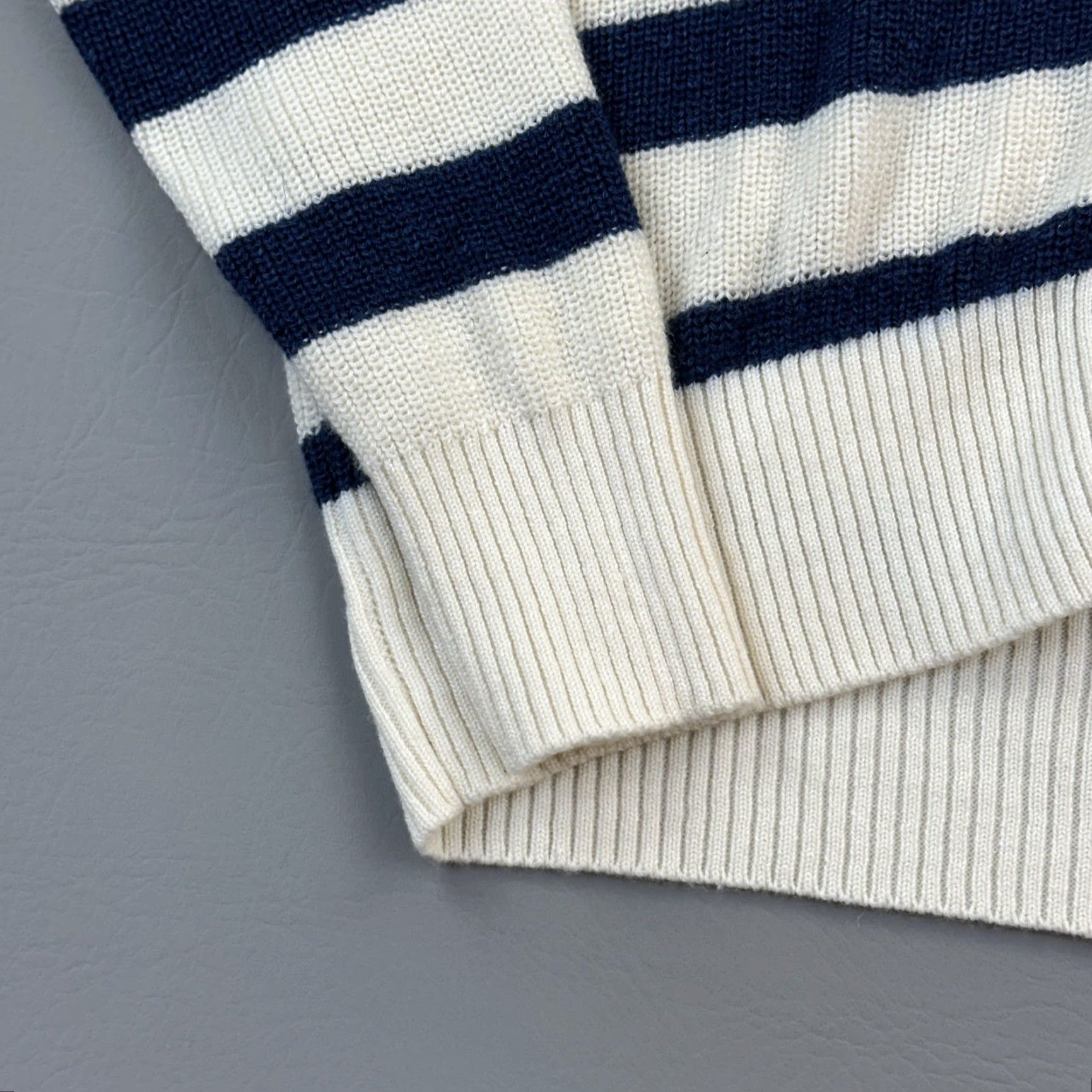 Peter Millar VINTAGE Peter Millar Sweater Mens Large Striped Crown Cool Wool Linen Merino Cardigan Size US L / EU 52-54 / 3 - 3 Thumbnail
