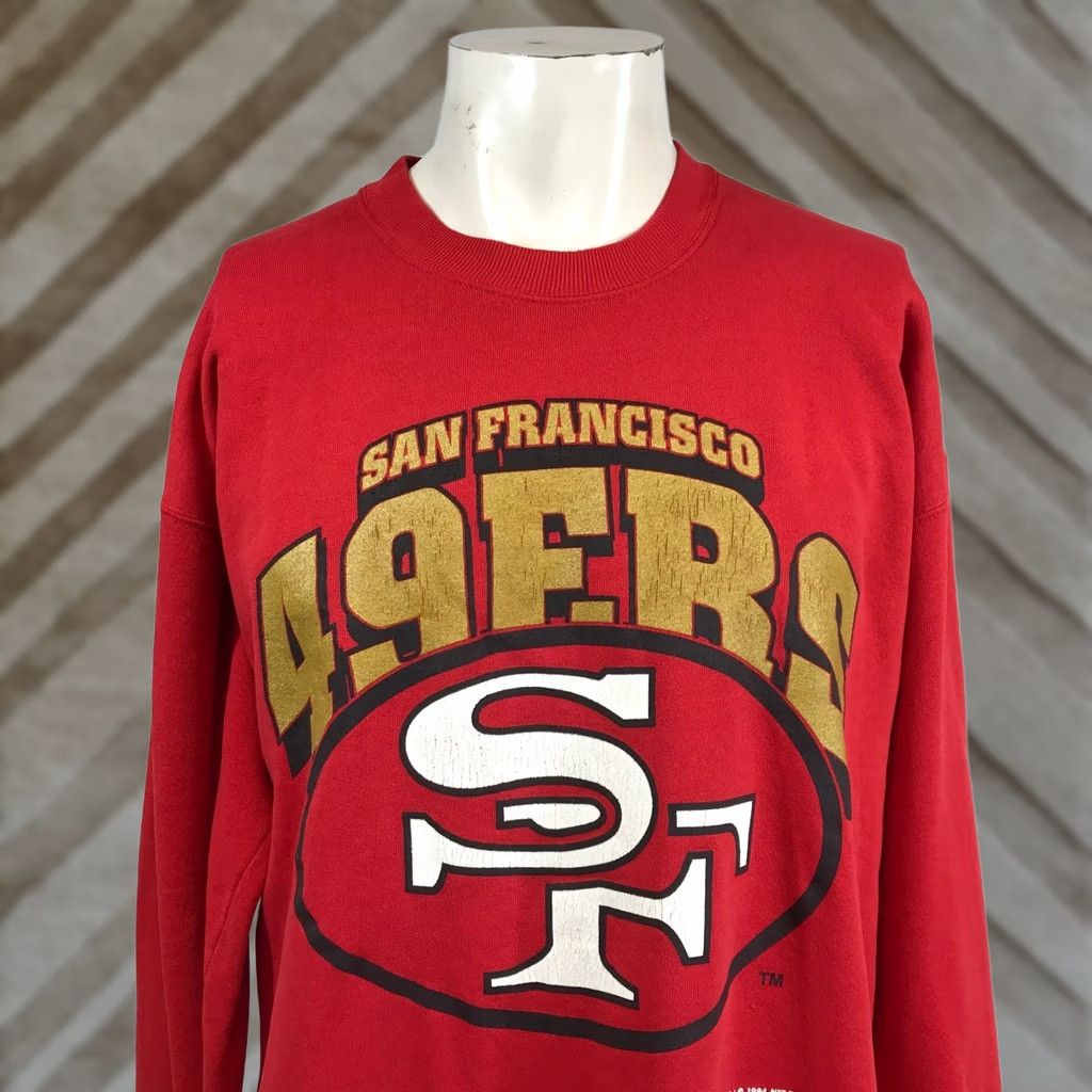 Nutmeg VINTAGE San Francisco 49ers Nutmeg Mills Red Sweatshirt XL Crew Neck Oversized Graphic Print Made in USA NFL Size US XL / EU 56 / 4 - 1 Thumbnail