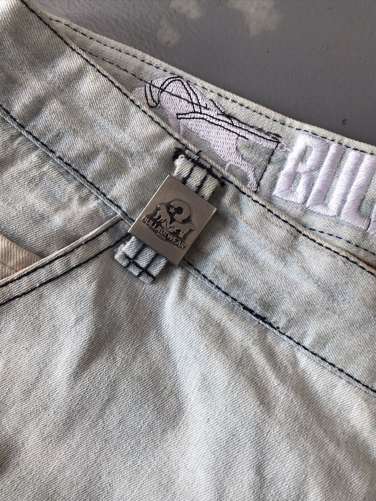 JNCO × Southpole × Vintage Rare vintage crazy pattern spellout embroidered denim Size US 37 - 6 Thumbnail