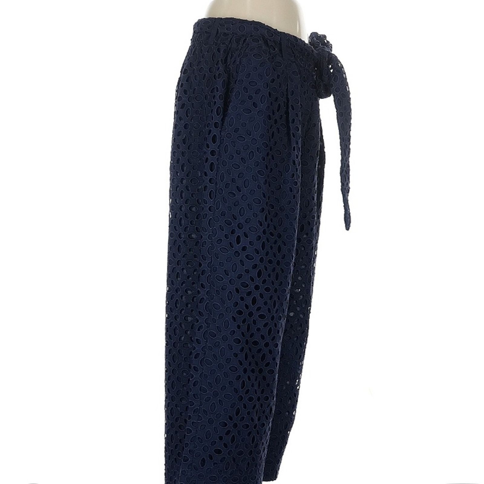 J.Crew J. Crew Navy Lace Wide Leg Pants Size 31" - 5 Thumbnail