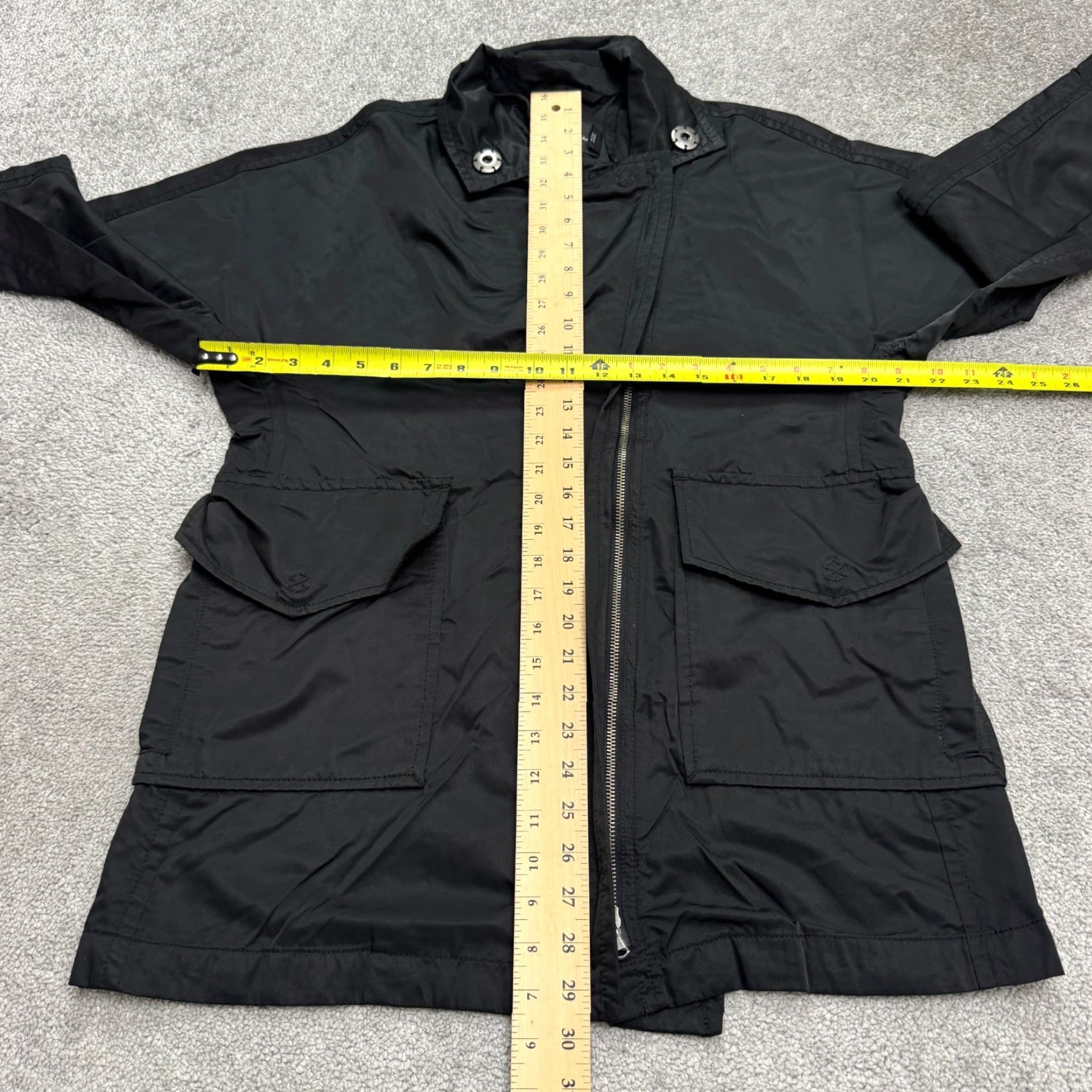 Club Monaco Club Monaco Black Asymmetrical Full Zip Hoodie Jacket Womens XS Jacket Size XS / US 0-2 / IT 36-38 - 7 Thumbnail