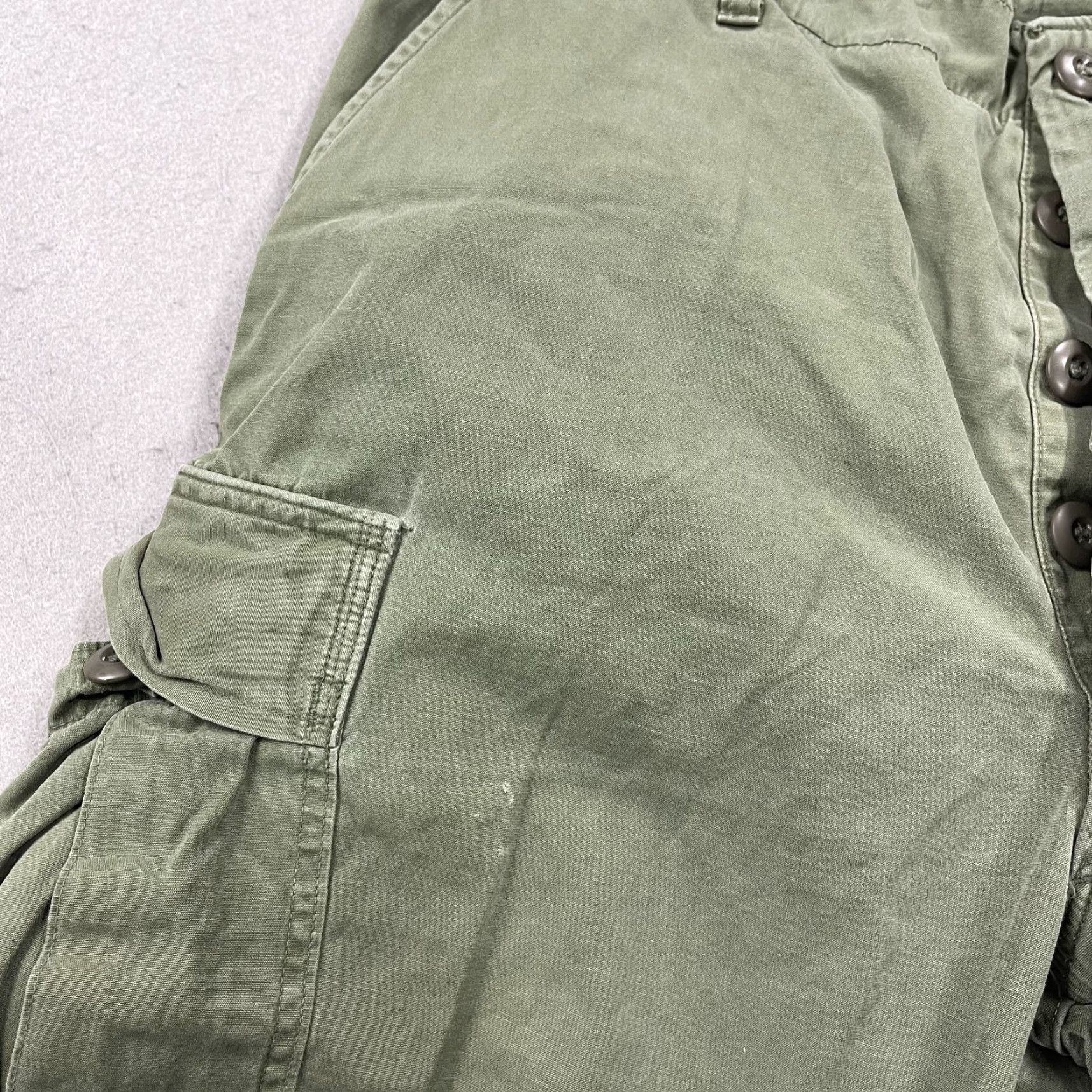 Vintage VINTAGE Army Pants Mens 36x30 Green Cargo Trousers Shade 107 Combat Tropical 70s Size US 36 / EU 52 - 6 Thumbnail