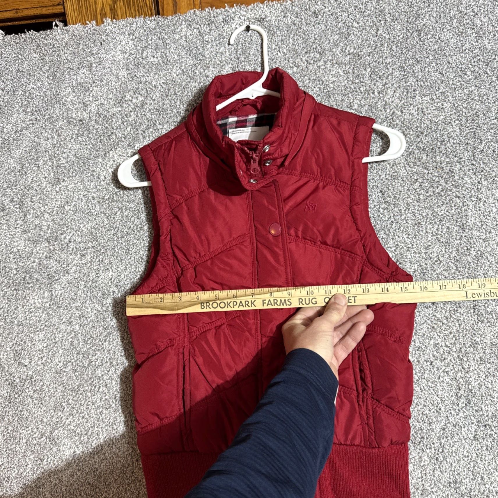 Vintage Aeropostale Vest Women Medium Red Puffer Streetwear Plaid Lined Warm Quilted Outdoor Size M / US 6-8 / IT 42-44 - 3 Thumbnail