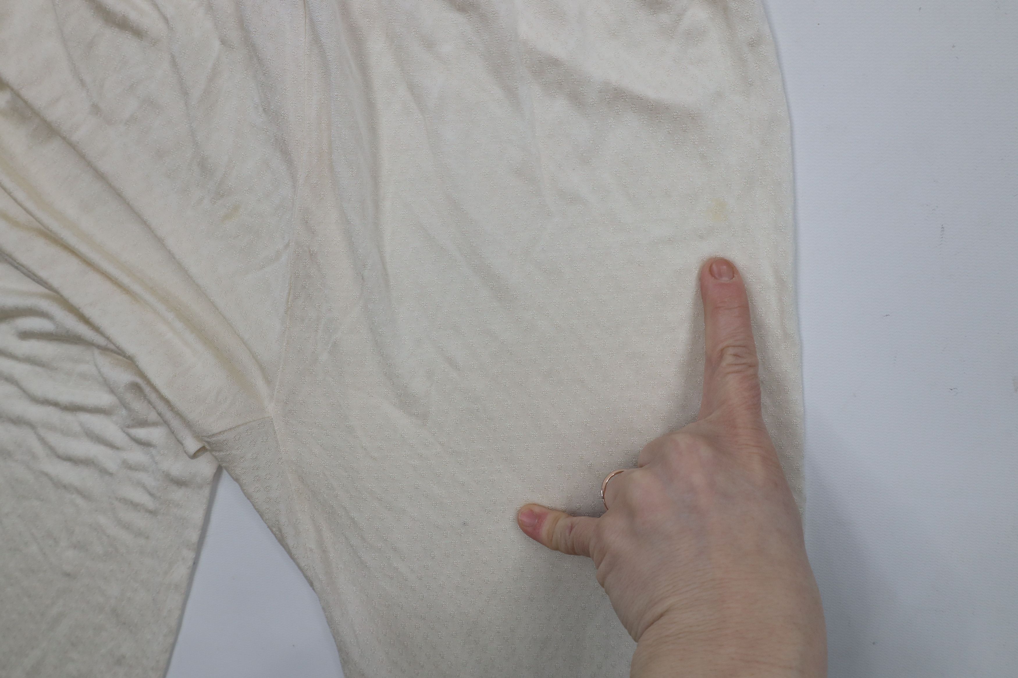 Vintage Vintage 90s Terramar Thermasilk Silk Knit Pants Cream Size 24" / US 00 / IT 34 - 13 Thumbnail