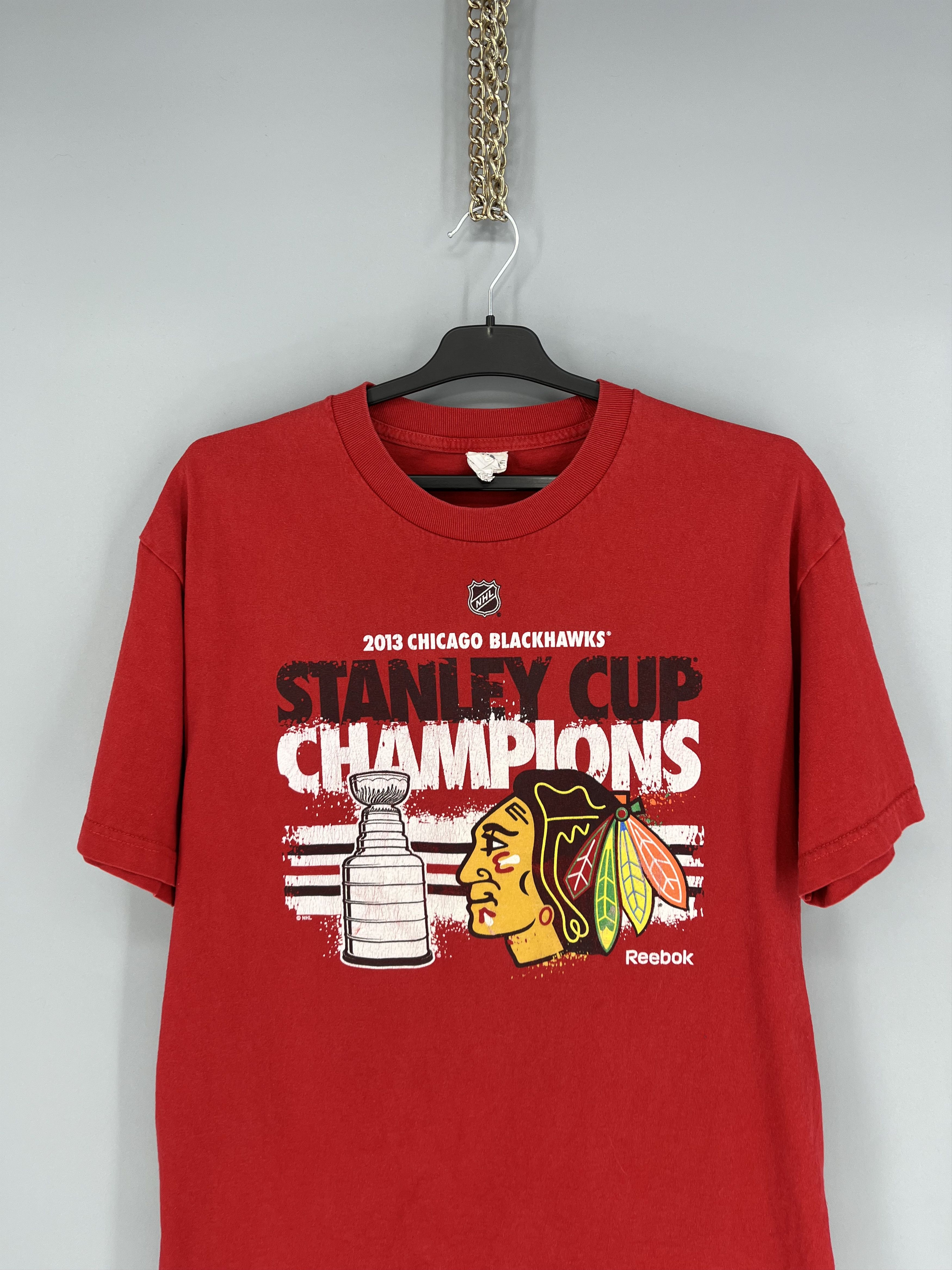 NHL Reebok Chicago Blackhawks Hockey 2013 Stanley Cup Champions Size US L / EU 52-54 / 3 - 6 Thumbnail