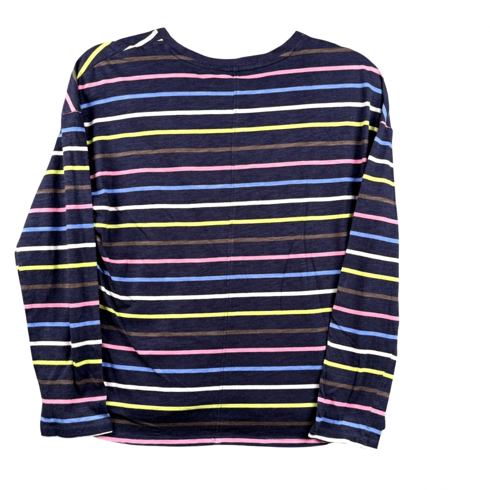 Gap Gap Women's S Crew Neck Rainbow Multi Color Stripes Long Sleeve Top Size S / US 4 / IT 40 - 3 Thumbnail