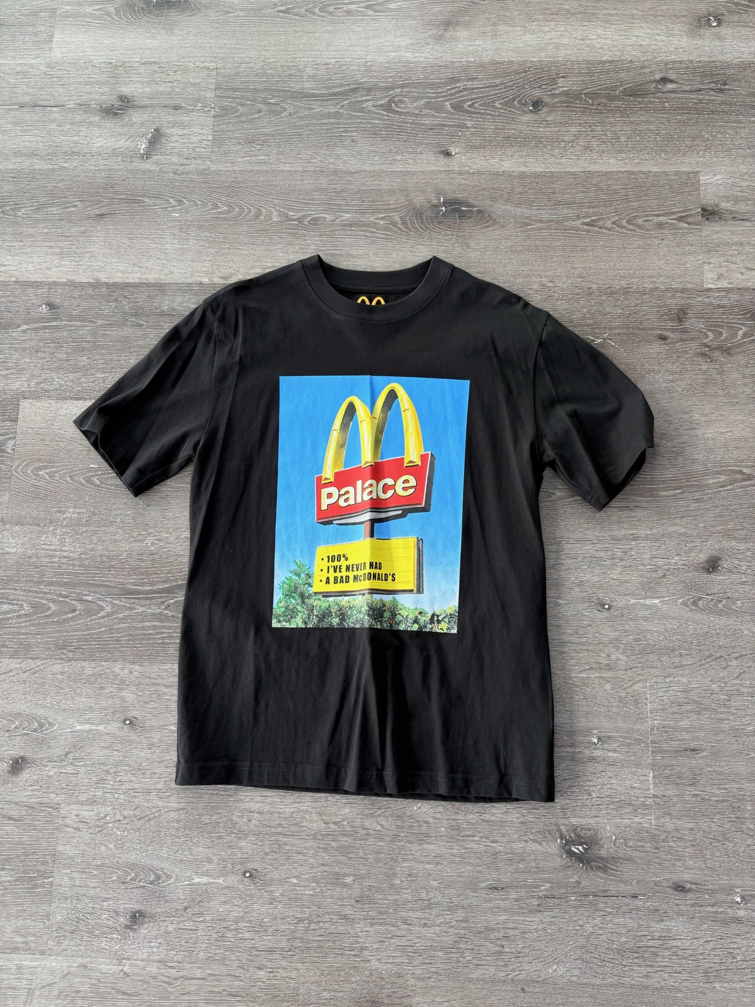 Palace Palace x McDonald's "Sign" T-Shirt (Black) Size US S / EU 44-46 / 1 - 1 Thumbnail