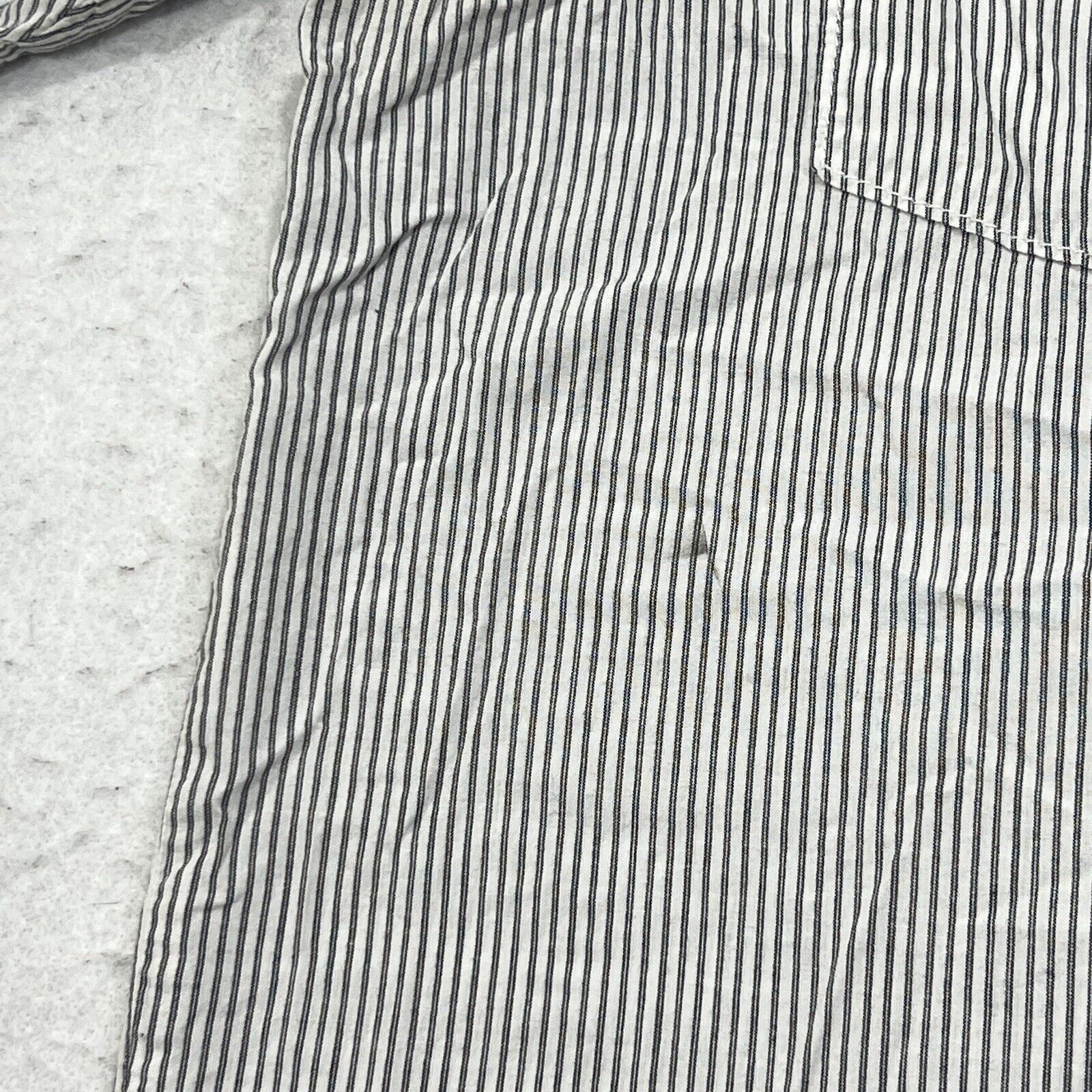 Vans VANS Off The Wall Button Down White Gray Striped Shirt Size US M / EU 48-50 / 2 - 7 Thumbnail