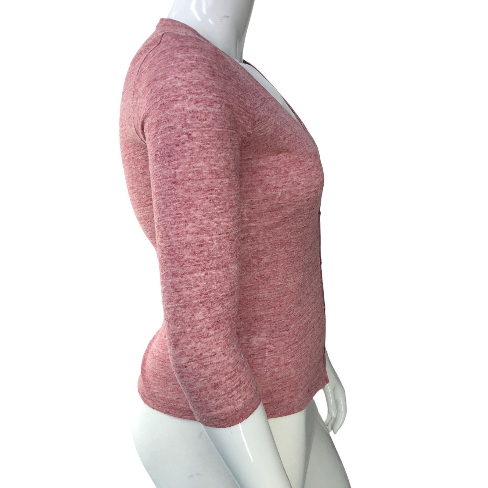 MAJESTIC FILATURES Majestic Filatures Size 3 US M Cardigan Linen V Neck Size M / US 6-8 / IT 42-44 - 9 Thumbnail