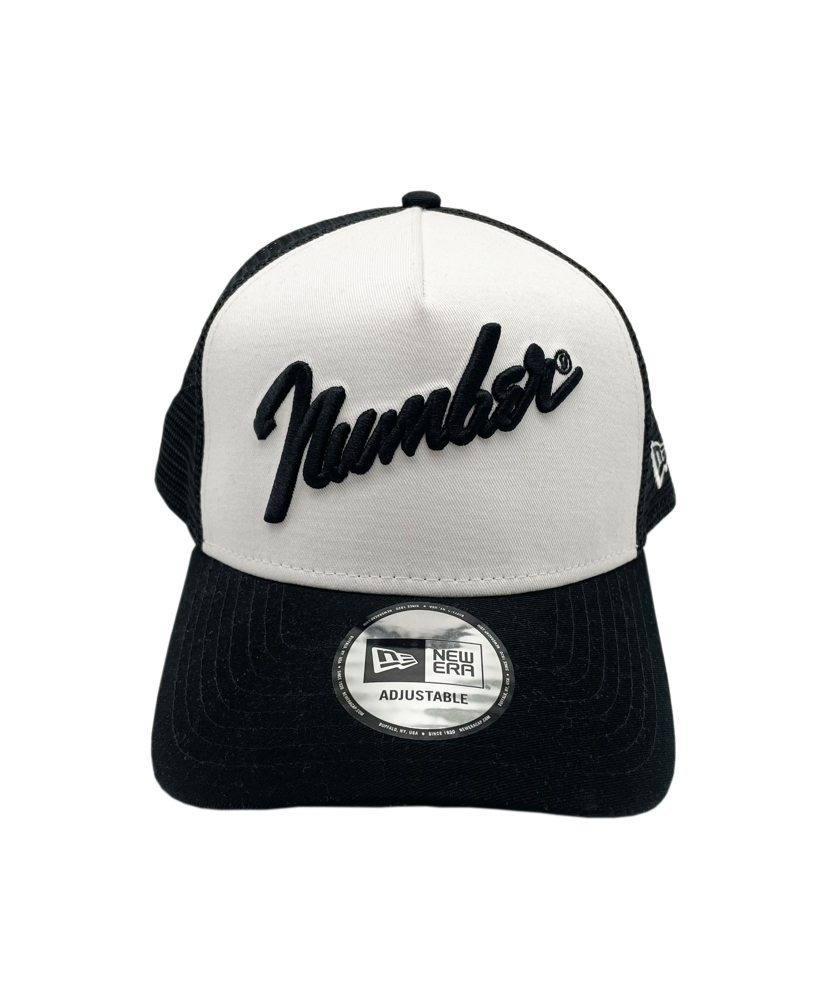 Number Nine x New Era Hat Adjustable BLACK on sale WHITE Vintage