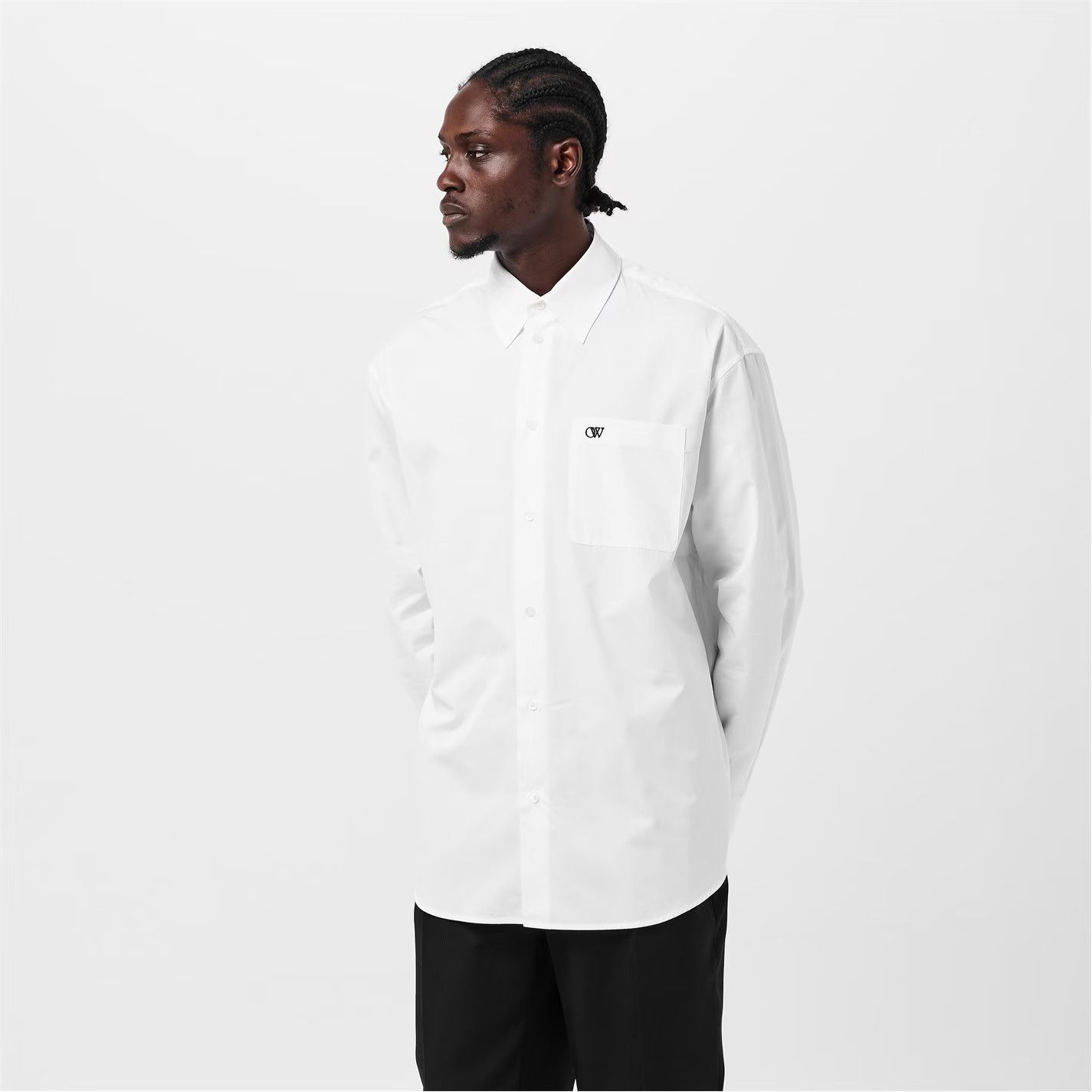 Off-White o1g2r1mq0326 Structured Fit Overshirt in White Size US XS / EU 42 / 0 - 3 Thumbnail