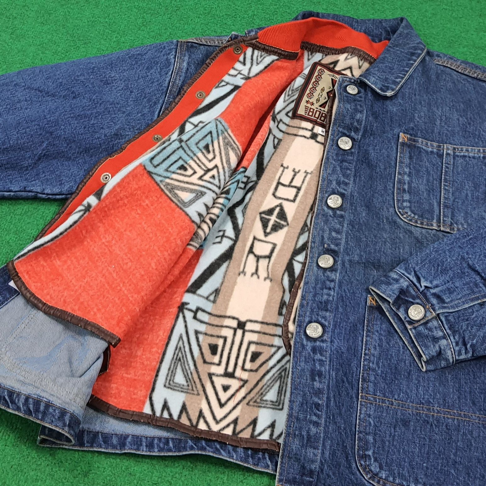 Vintage Vintage Bobson Denim Core Blanket Lined Native Tribal Size US L / EU 52-54 / 3 - 4 Thumbnail