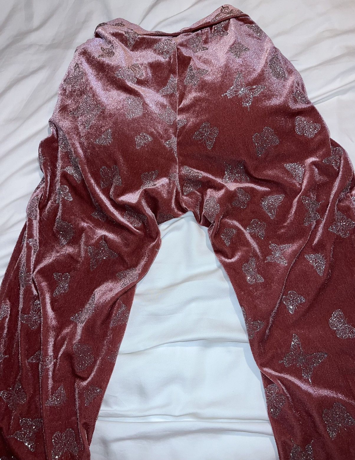 Vintage ✿ Delia*s Carmin Y2K velvet luxe butterfly pants medium Size 30" / US 8 / IT 44 - 7 Thumbnail