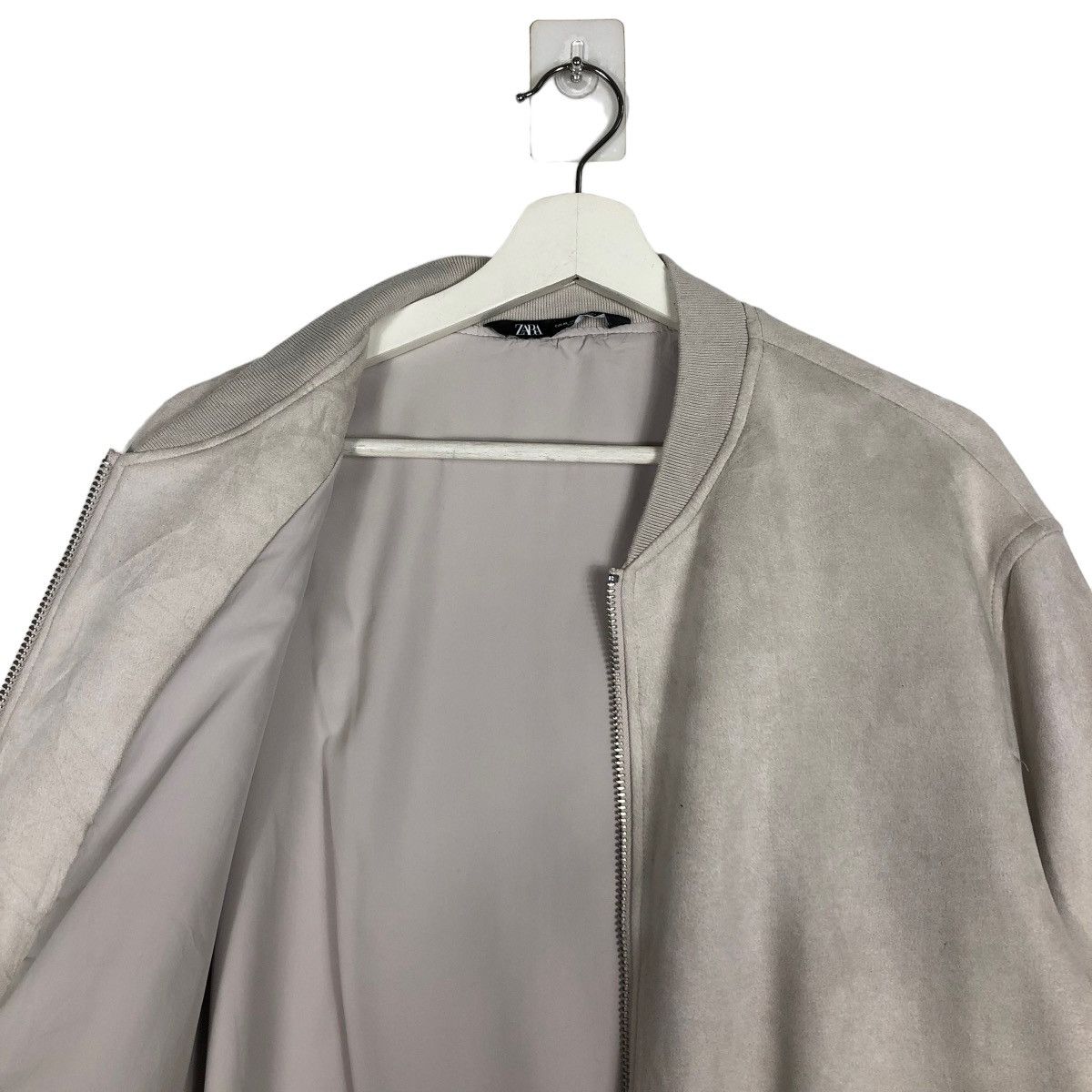 Zara 🔥 ZARA MOLESKIN BLOUSON BOMBER JACKET Size US XL / EU 56 / 4 - 10 Thumbnail