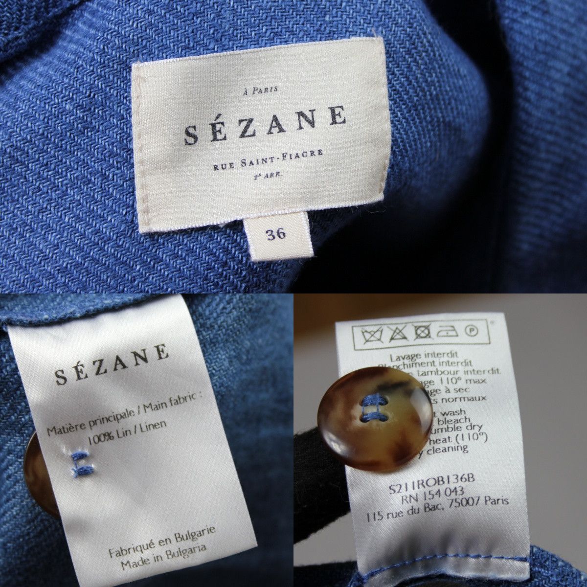 Sezane Pippa Linen Mini Dress Size XS / US 0-2 / IT 36-38 - 7 Thumbnail