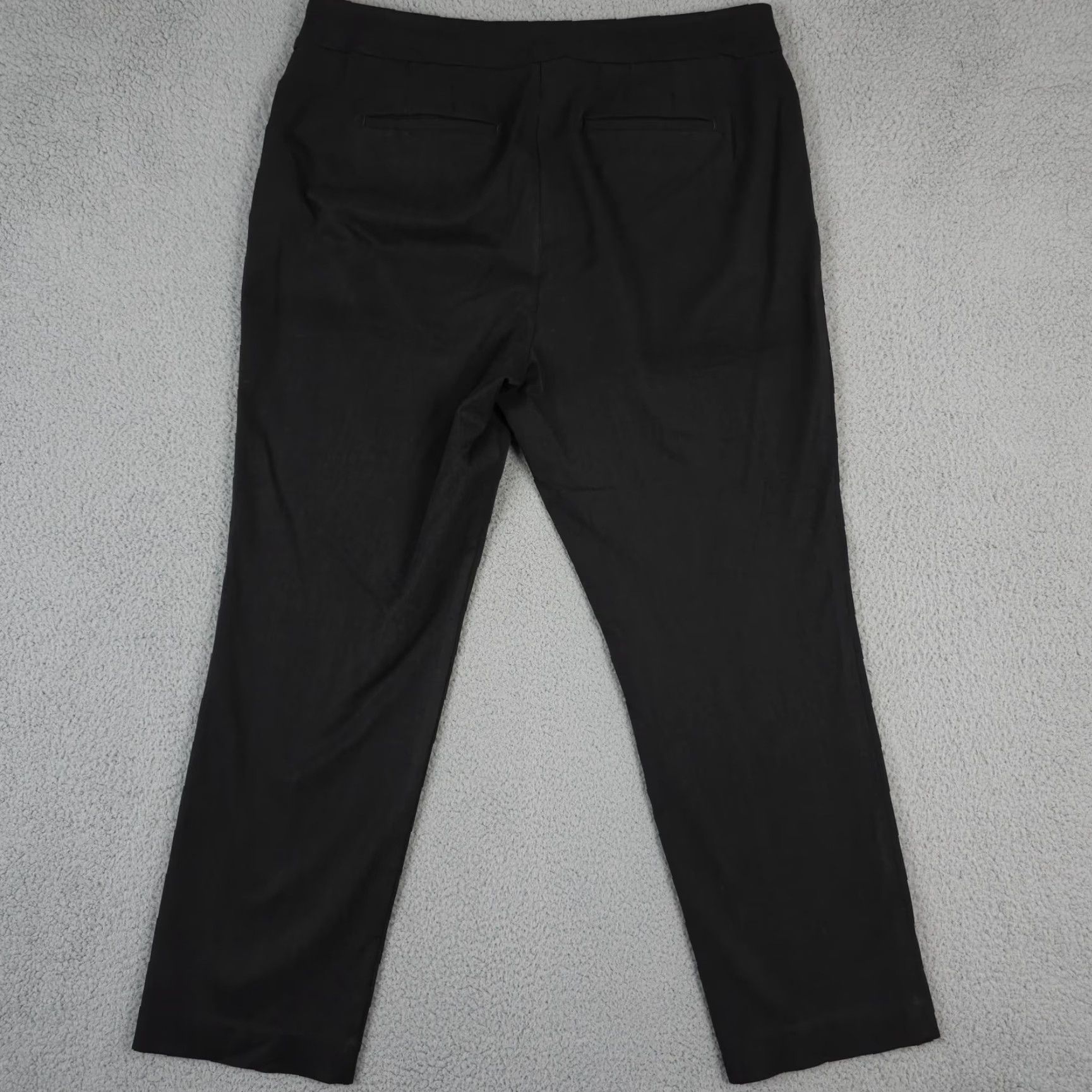 Ann Taylor Ann Taylor Pants Women 14 Black Dark Gray Straight Leg Trousers Career FLAW Size 36" / US 14 / IT 50 - 2 Thumbnail