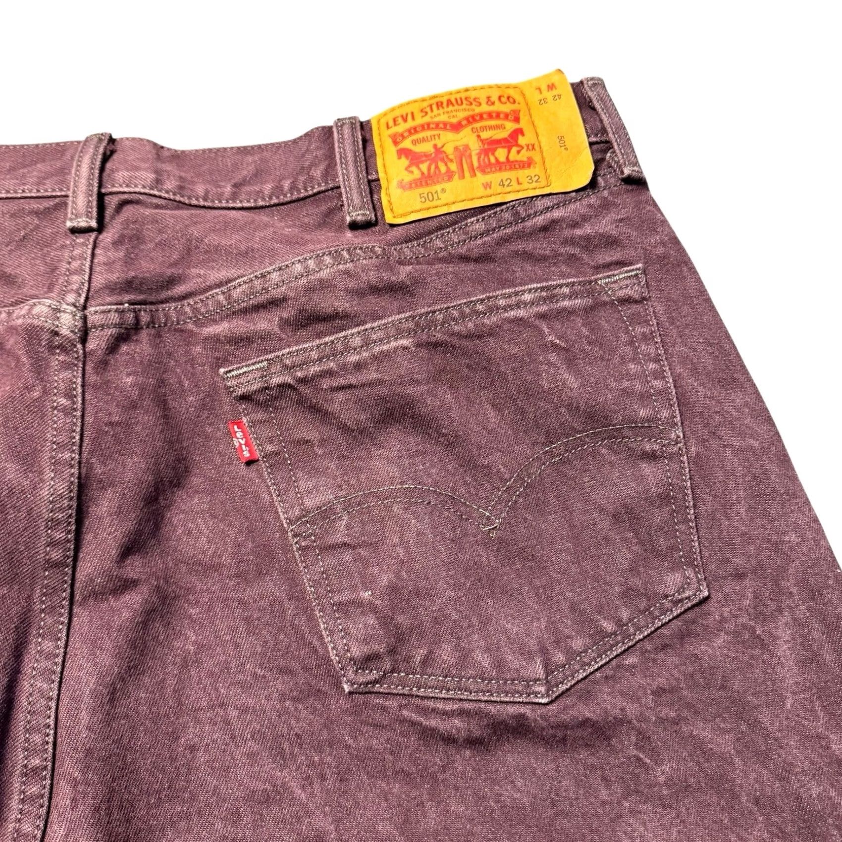 Levi's Levi's 501xx Jeans Mens 40x30 White Oak Cone Denim Button Fly Straight 90s Hip Hop Punk Retro USA Mens Size US 40 / EU 56 - 4 Thumbnail