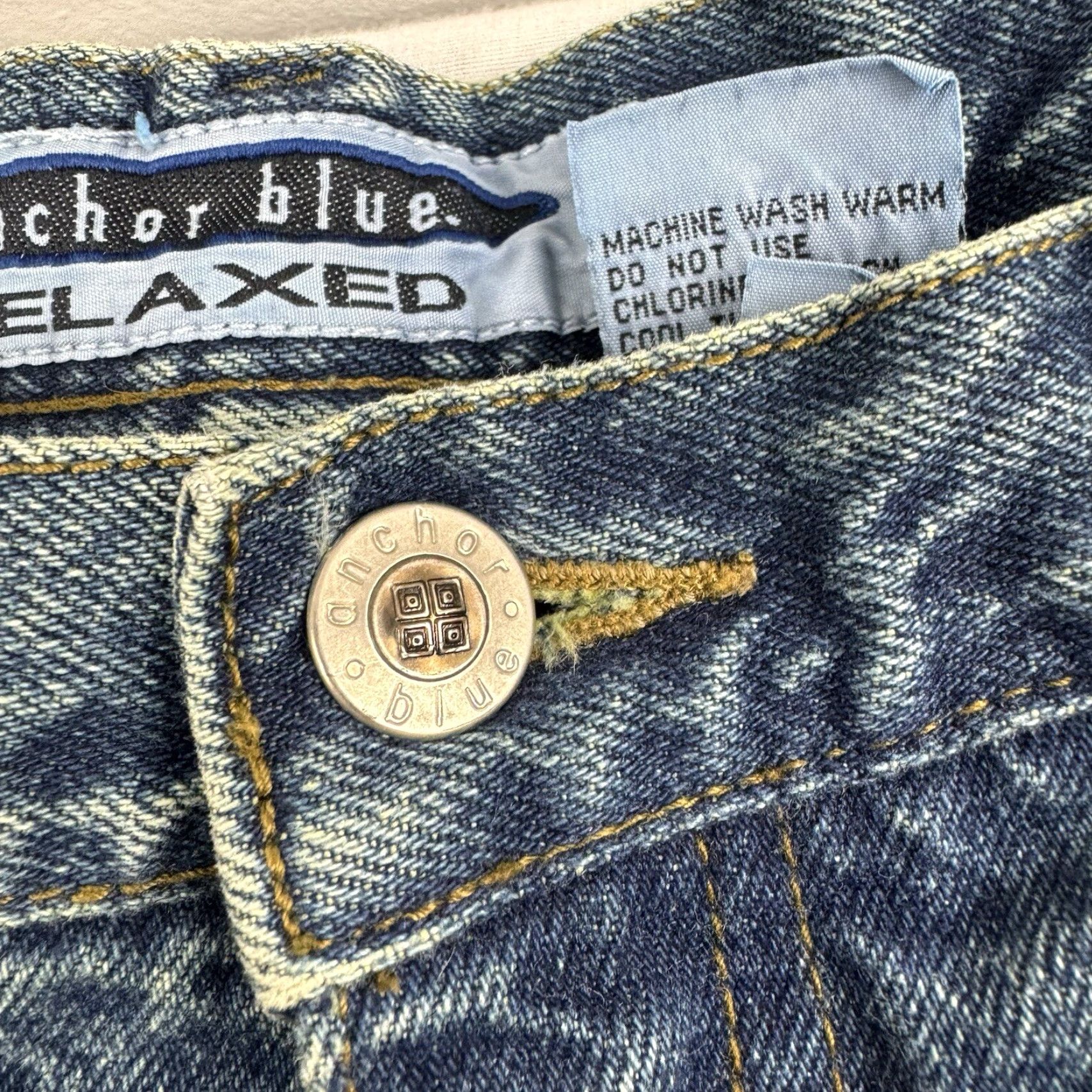 Anchor Blue VINTAGE Anchor Blue Jeans Relaxed Men 38x30 Blue Grunge 90s Y2K Hip Hop Skater Punk Size US 38 / EU 54 - 7 Thumbnail