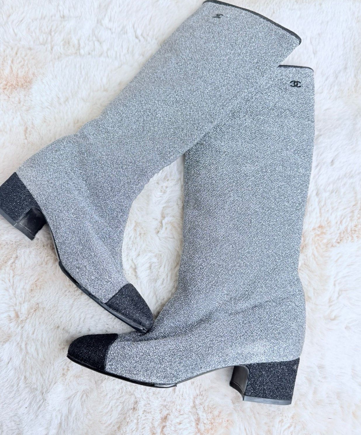 Chanel Chanel Silver Boots us_7 Women Size US 7 / IT 37 - 1 Thumbnail